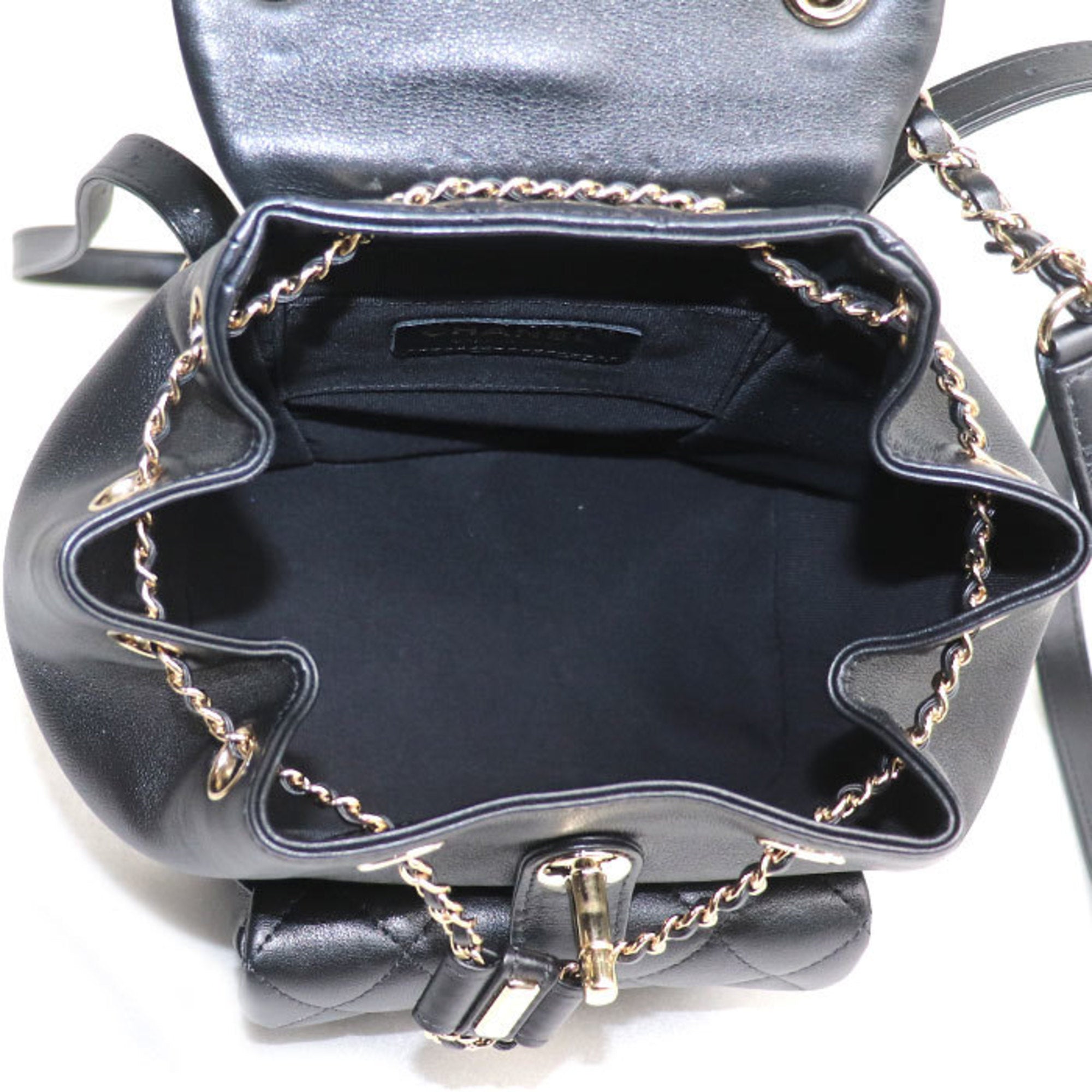 Chanel Black Leather Backpack (Pre-Owned)