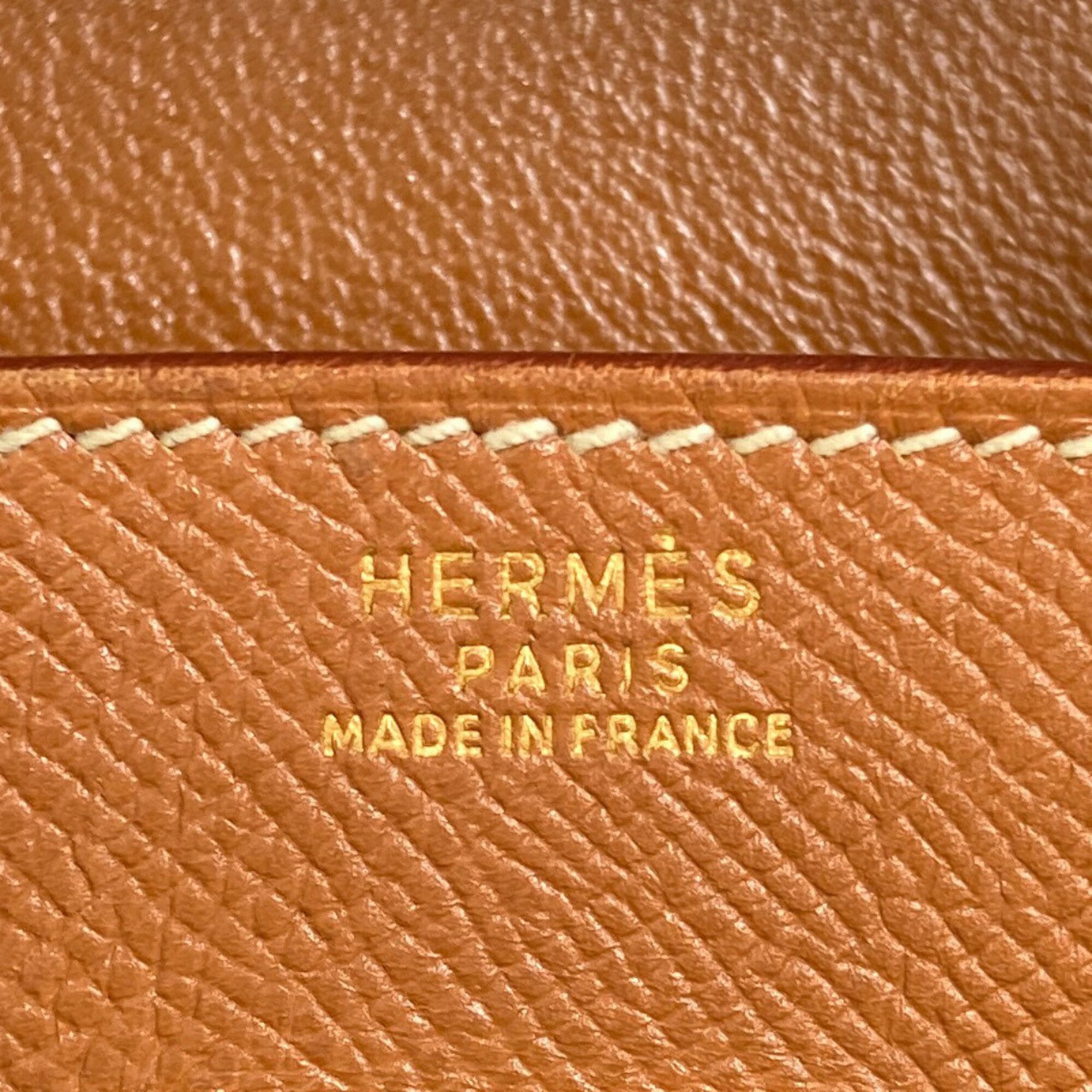 Hermes Gold Courchevel Leather Handbag (Pre-Owned)