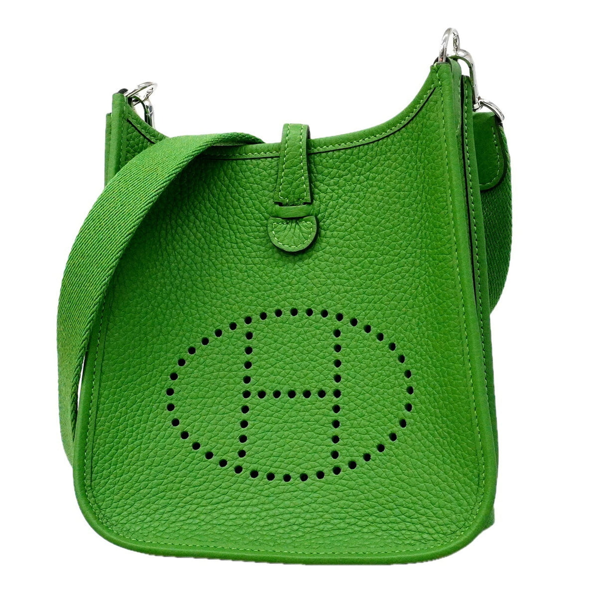 Hermes Green Taurillon Clemence Leather Shoulder Bag (Pre-Owned)