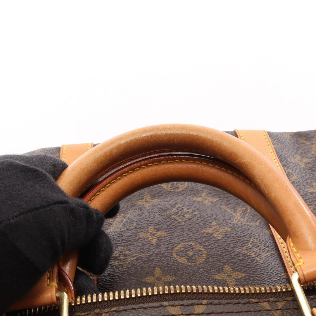 Louis Vuitton Brown Monogram Coated Canvas Leather Boston Bag Handbag (Pre-Owned)