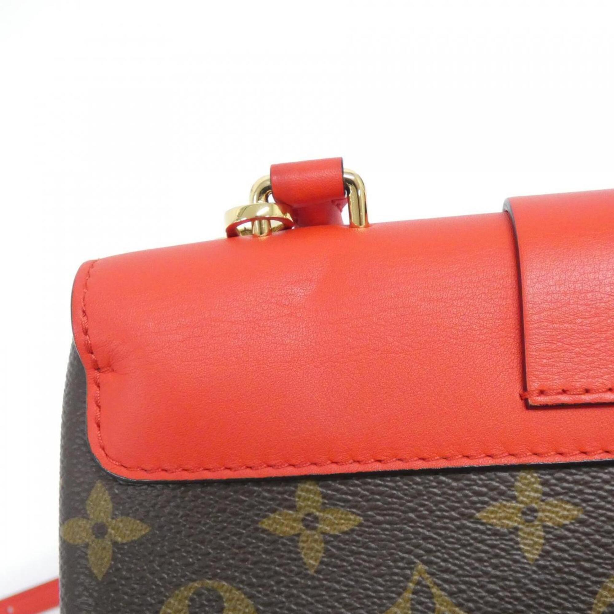 Louis Vuitton Coquelicots Marron Coated Canvas Leather Handbag (Pre-Owned)