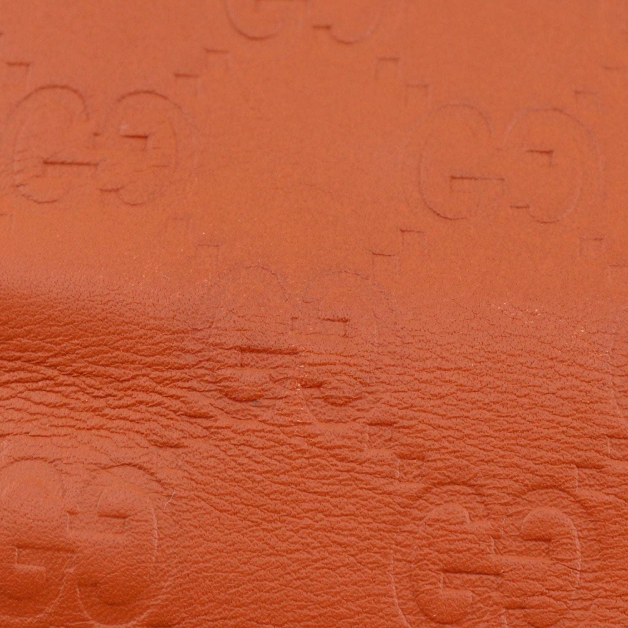 Gucci Orange Leather Chain/Shoulder Wallet (Pre-Owned)