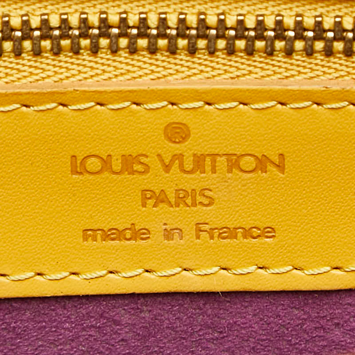 Louis Vuitton Beige Yellow Leather Shoulder Bag (Pre-Owned)