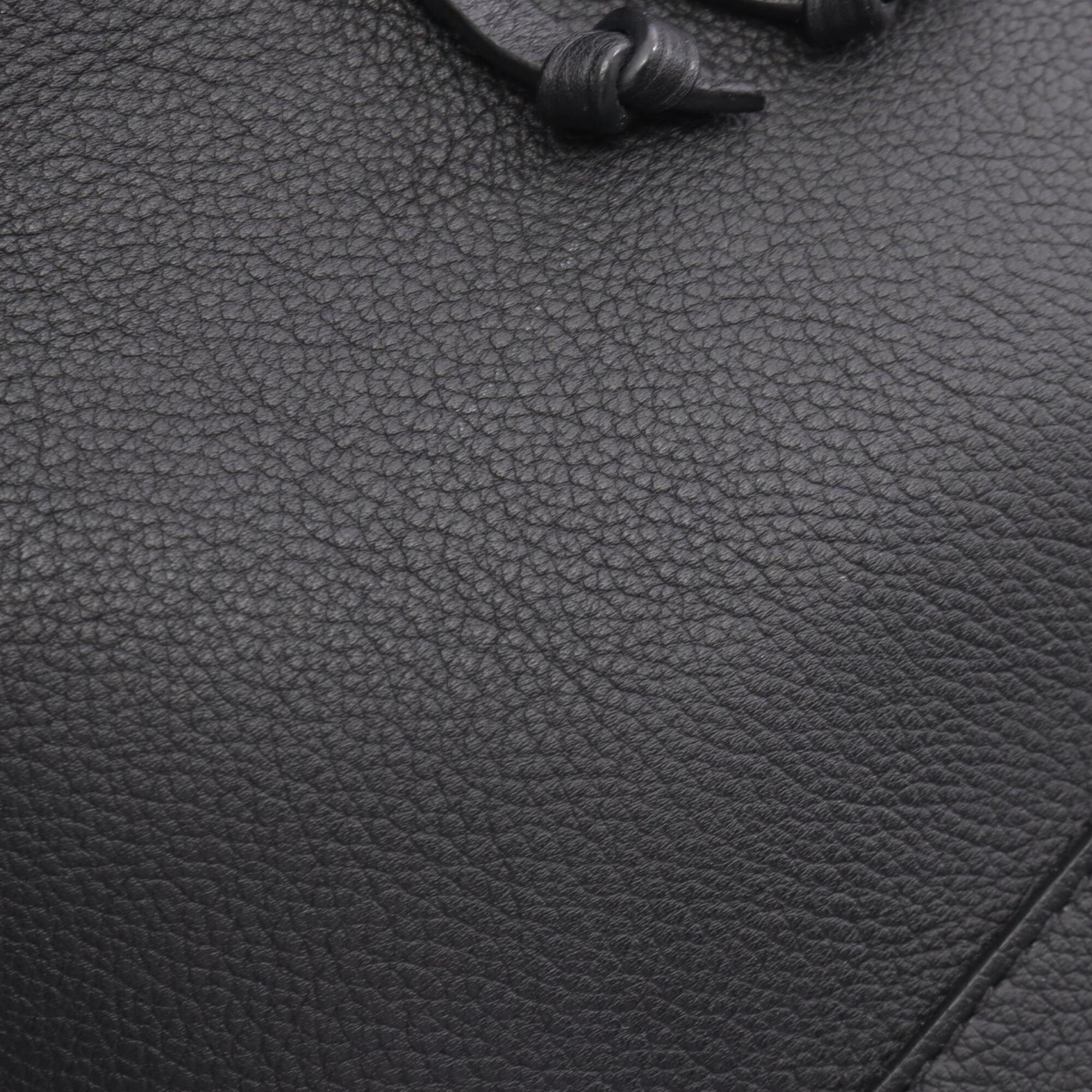 Louis Vuitton Black Noir Leather Backpack Handbag (Pre-Owned)