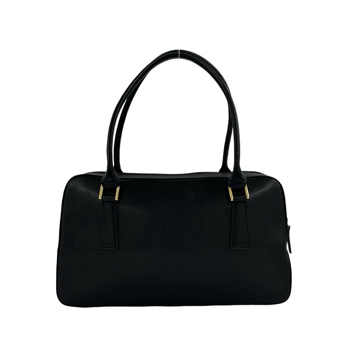 Burberry Black Leather Boston Bag Handbag Shoulder Bag (Pre-Owned)