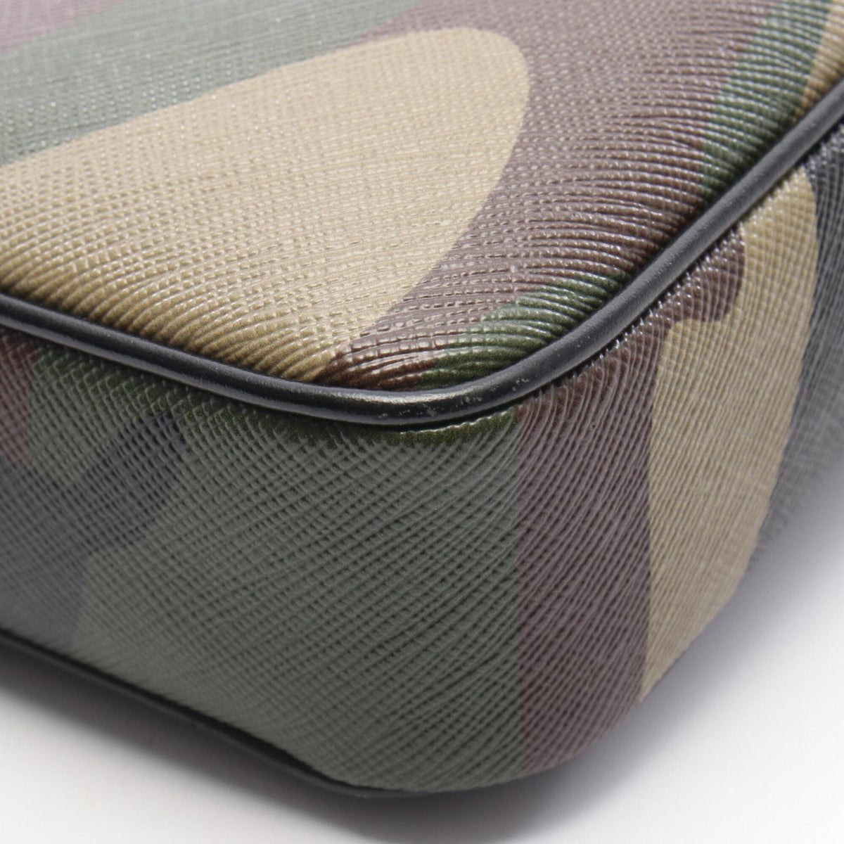 Celine Black Khaki Multi-Color Coated Canvas Leather Handbag Messenger Bag Shoulder Bag (Pre-Owned)