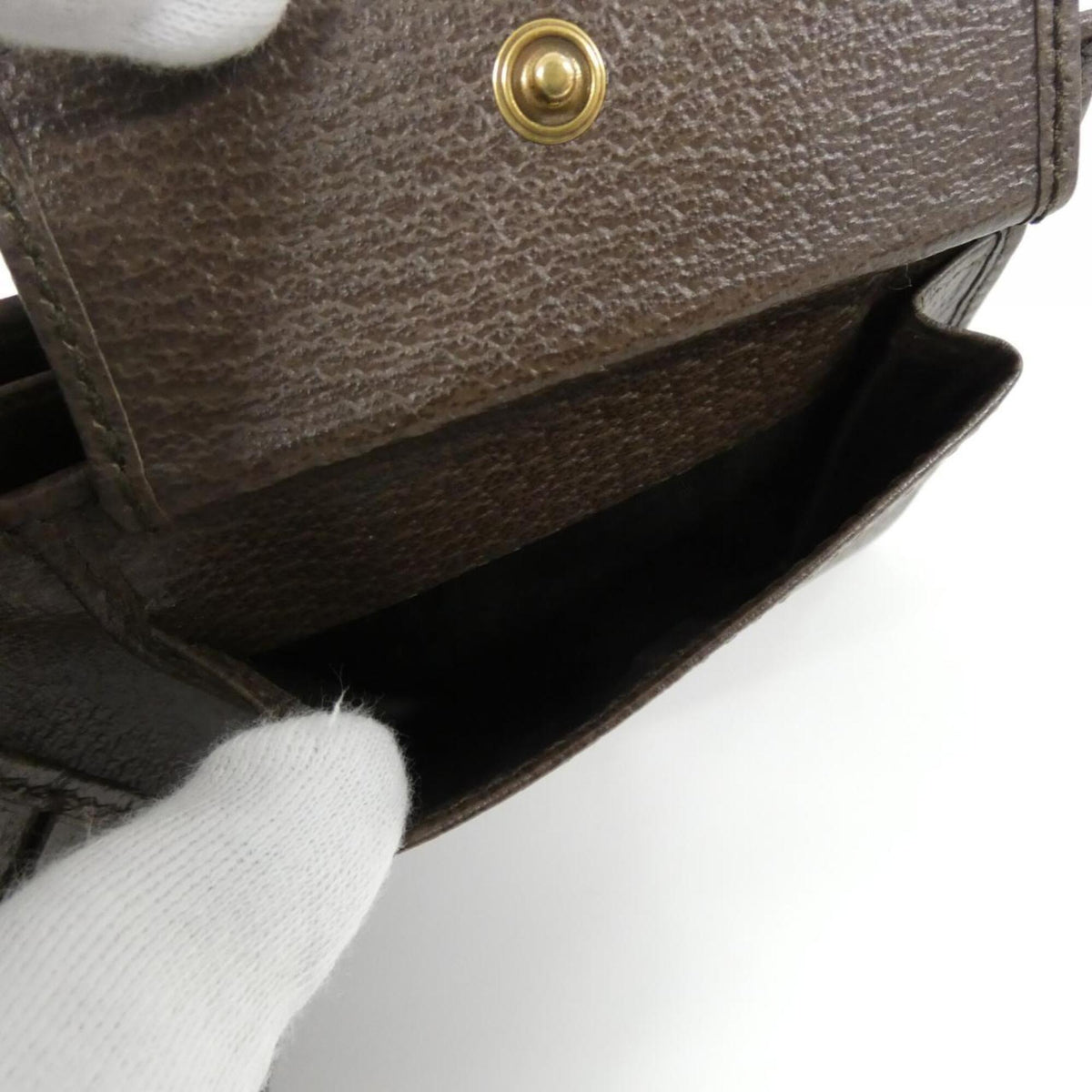 Gucci Ophidia Beige Brown Gg Supreme Leather Wallet (Bi-Fold) (Pre-Owned)