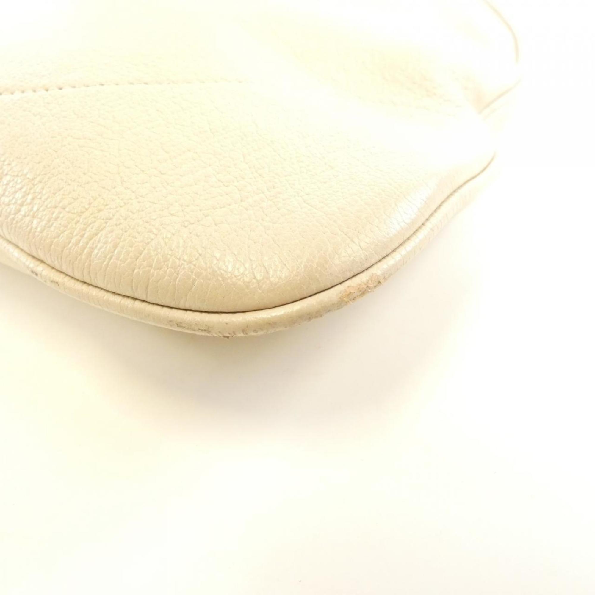 Gucci Gray Leather Shoulder Bag (Pre-Owned)