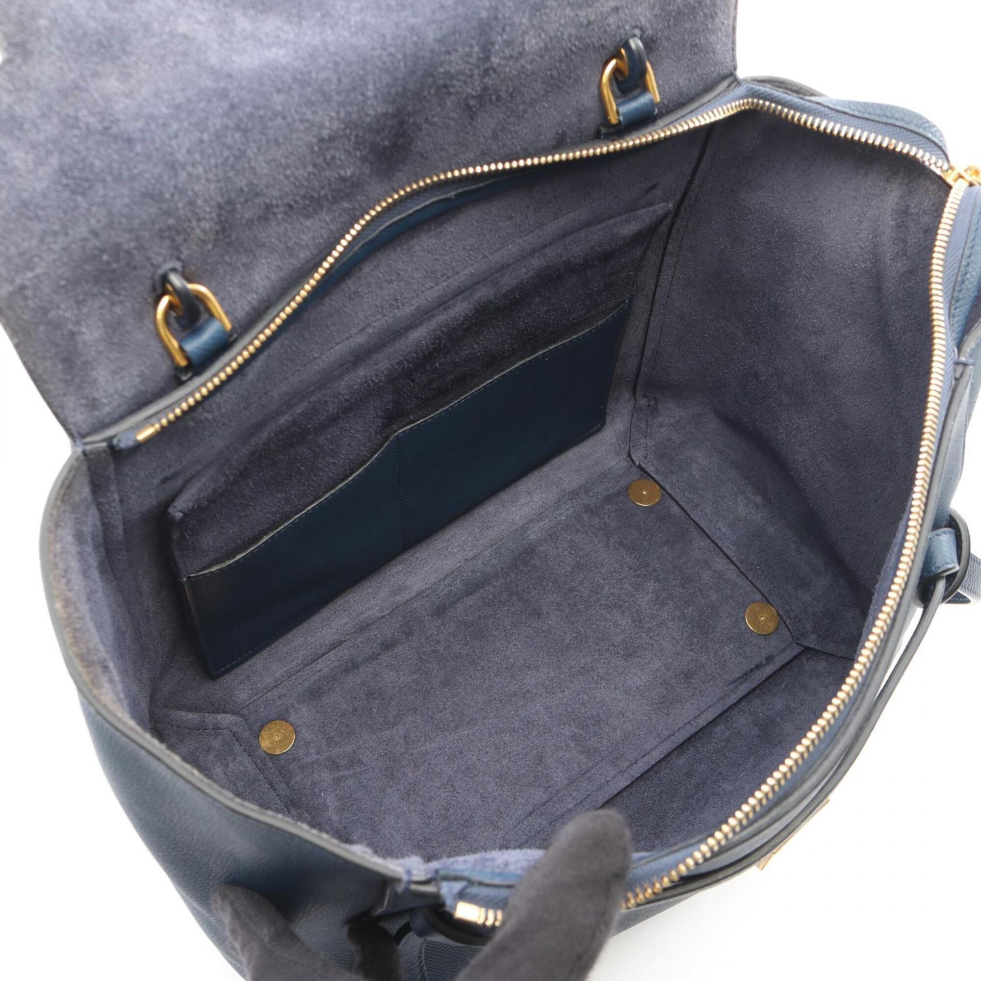 Celine Navy Leather Handbag (Pre-Owned)