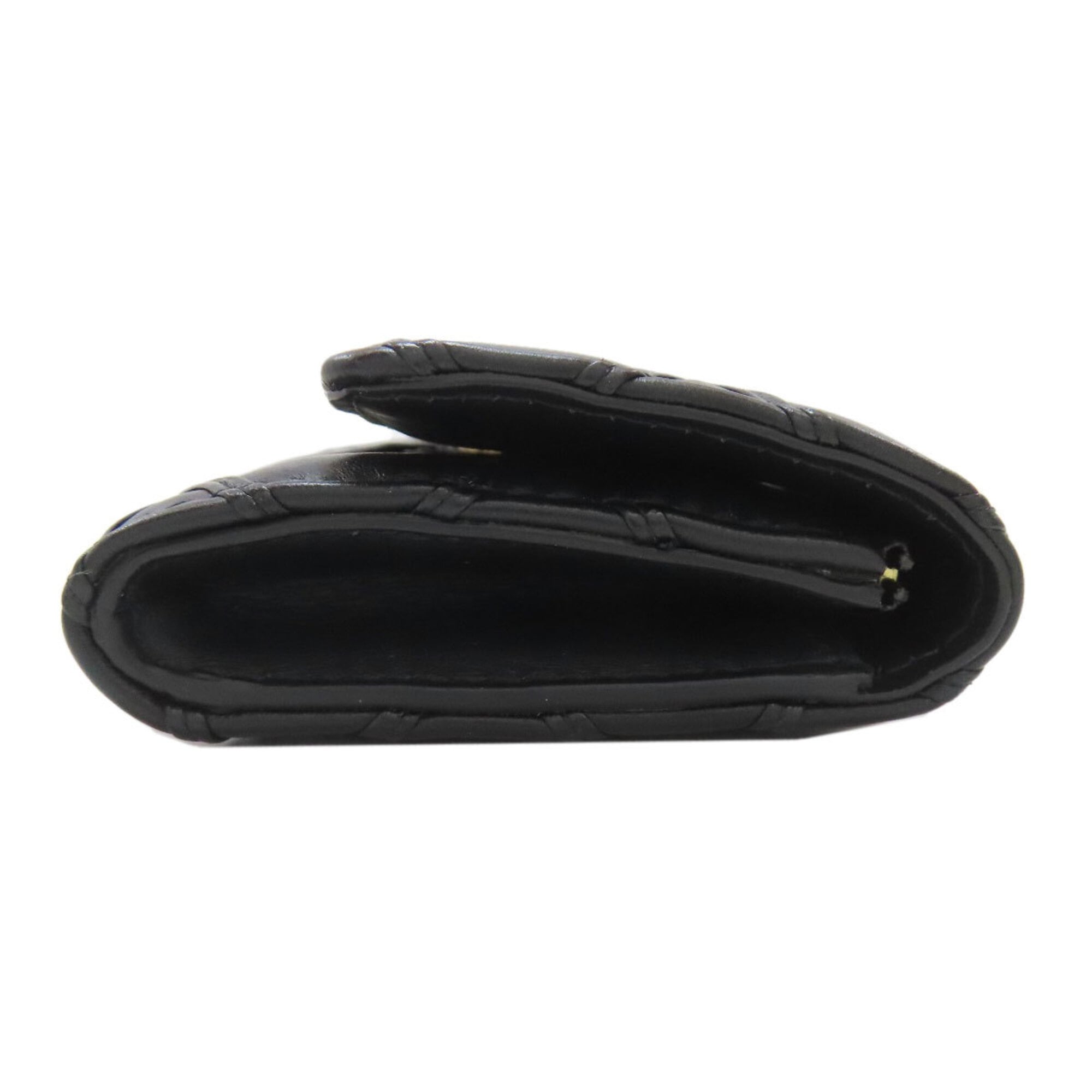Louis Vuitton Malletage Noir Leather Wallet (Bi-Fold) (Pre-Owned)