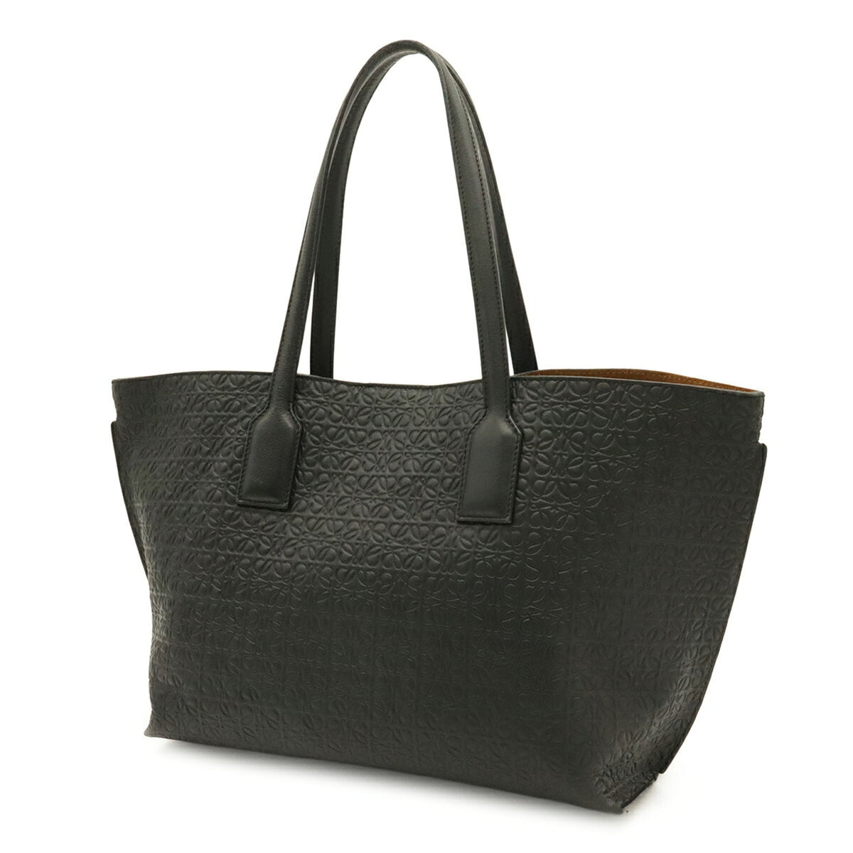 Loewe Black Leather Shoulder Bag Tote Bag (Pre-Owned)