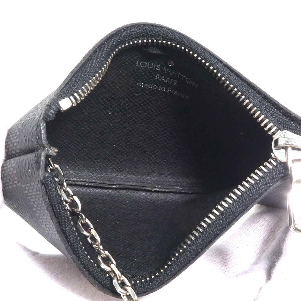 Louis Vuitton Black Gray Damier Graphite Coin Purse/Coin Case (Pre-Owned)