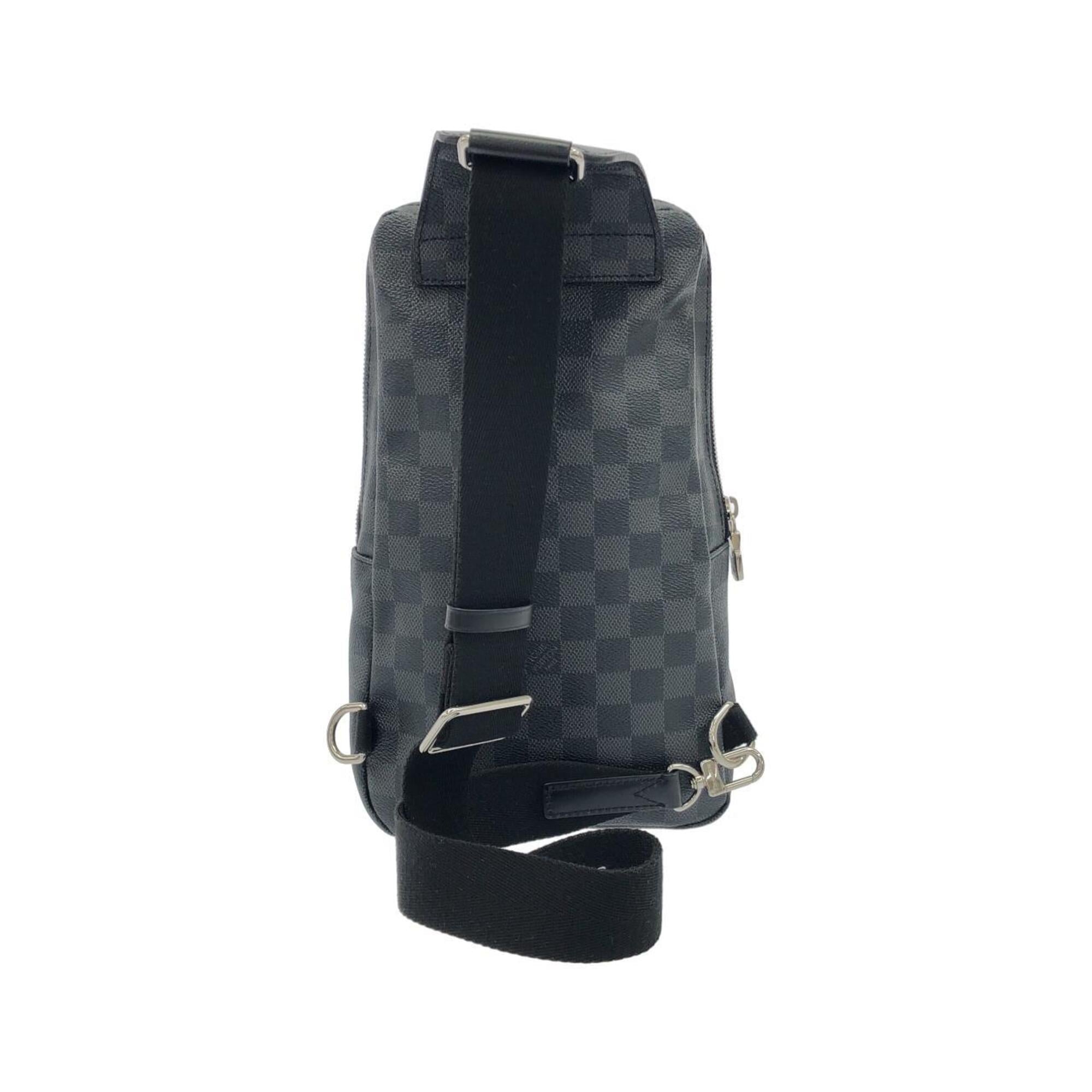 Louis Vuitton Dark Gray Graphite Coated Canvas Shoulder Bag (Pre-Owned)