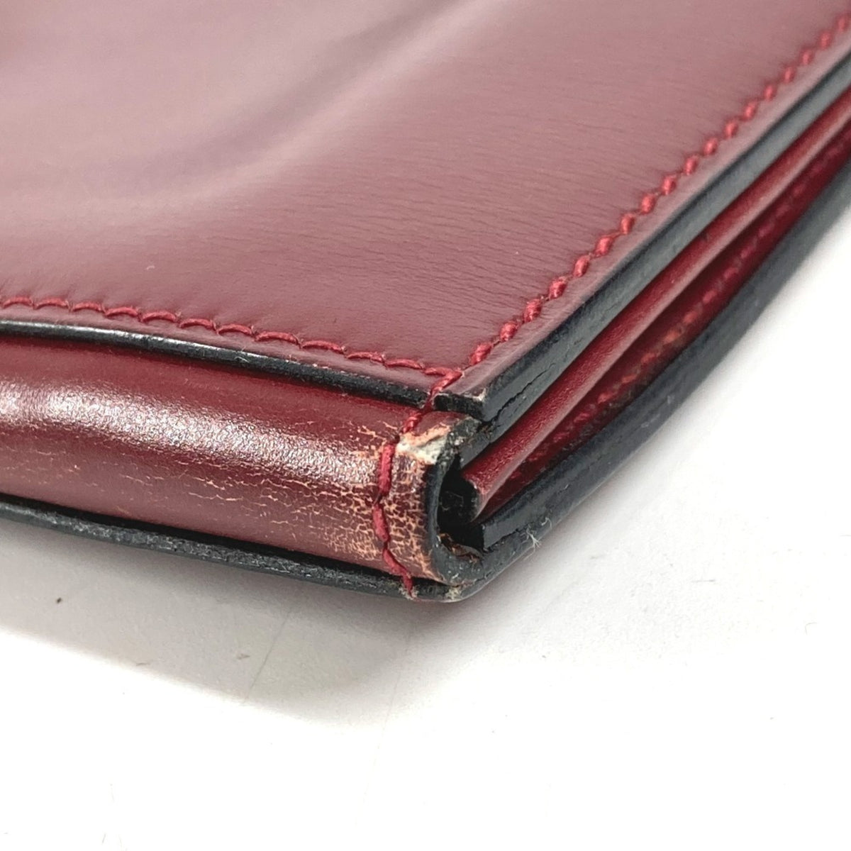 Hermes Wine Leather Clutch Bag Handbag (Pre-Owned)