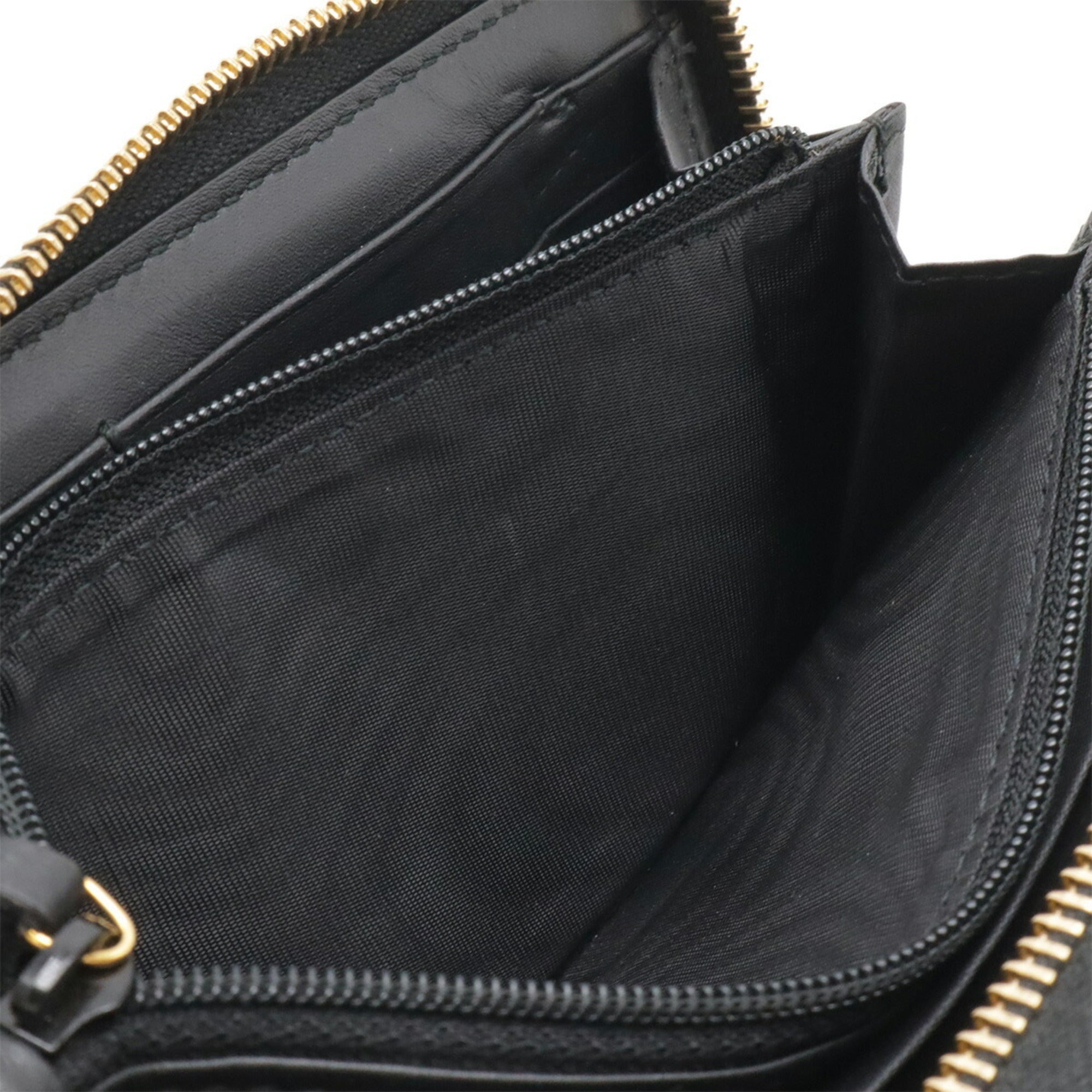 Gucci Black Green Red Color Leather Coin Purse/Coin Case (Pre-Owned)