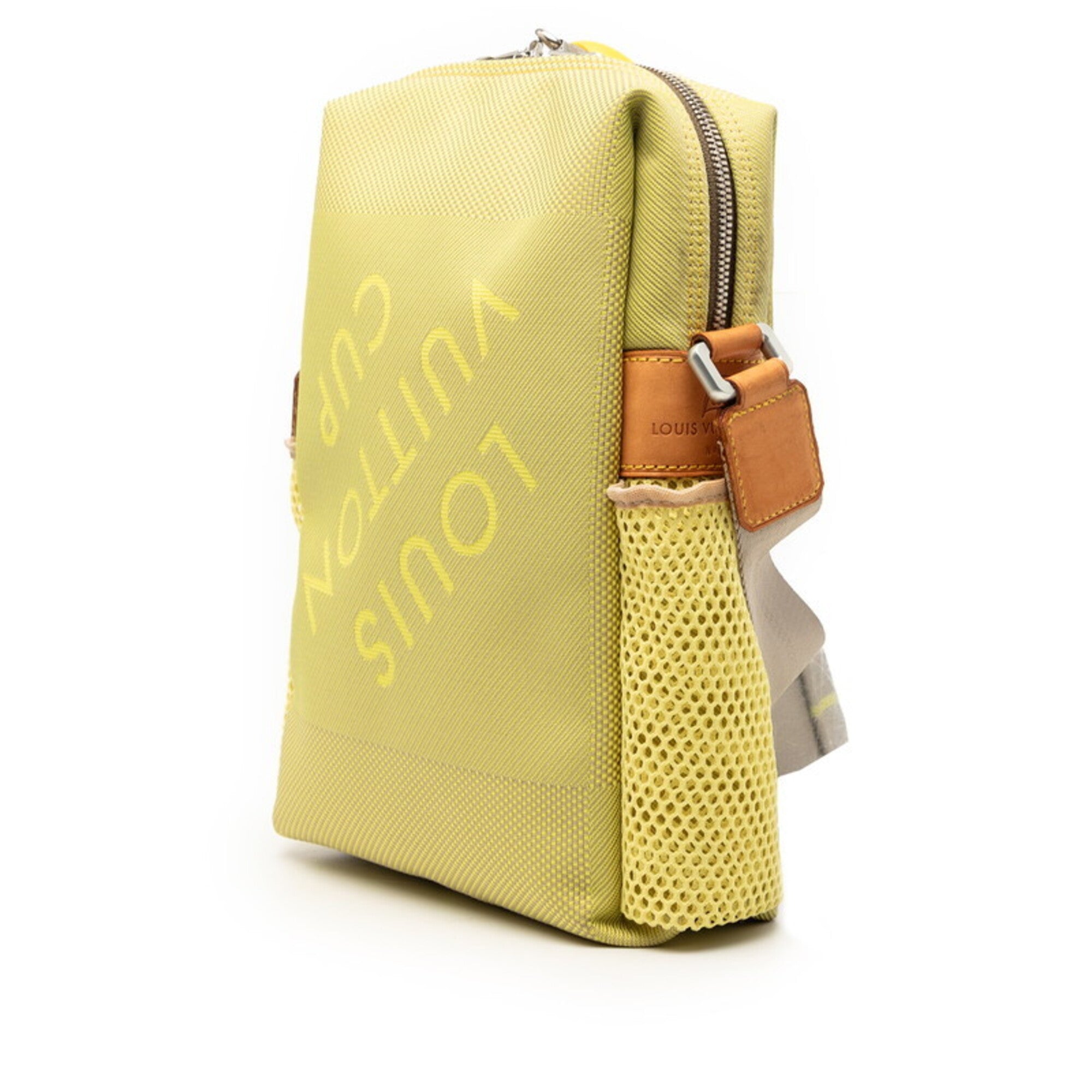 Louis Vuitton Yellow Canvas Leather Shoulder Bag (Pre-Owned)