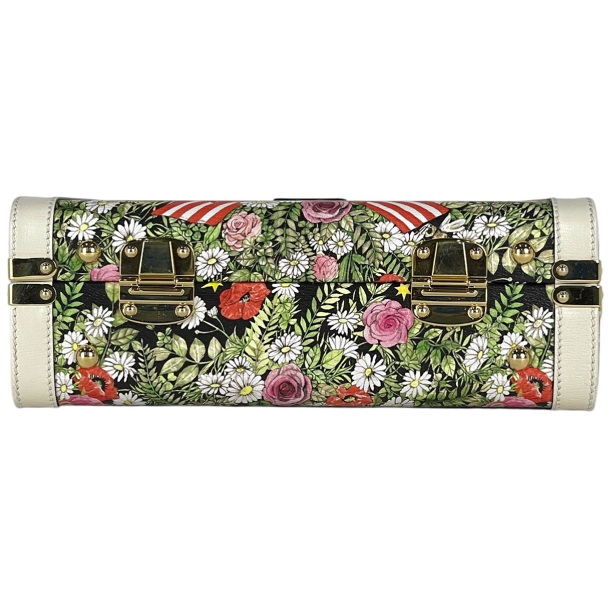 Gucci Ivory Multi-Color Leather Handbag Shoulder Bag (Pre-Owned)