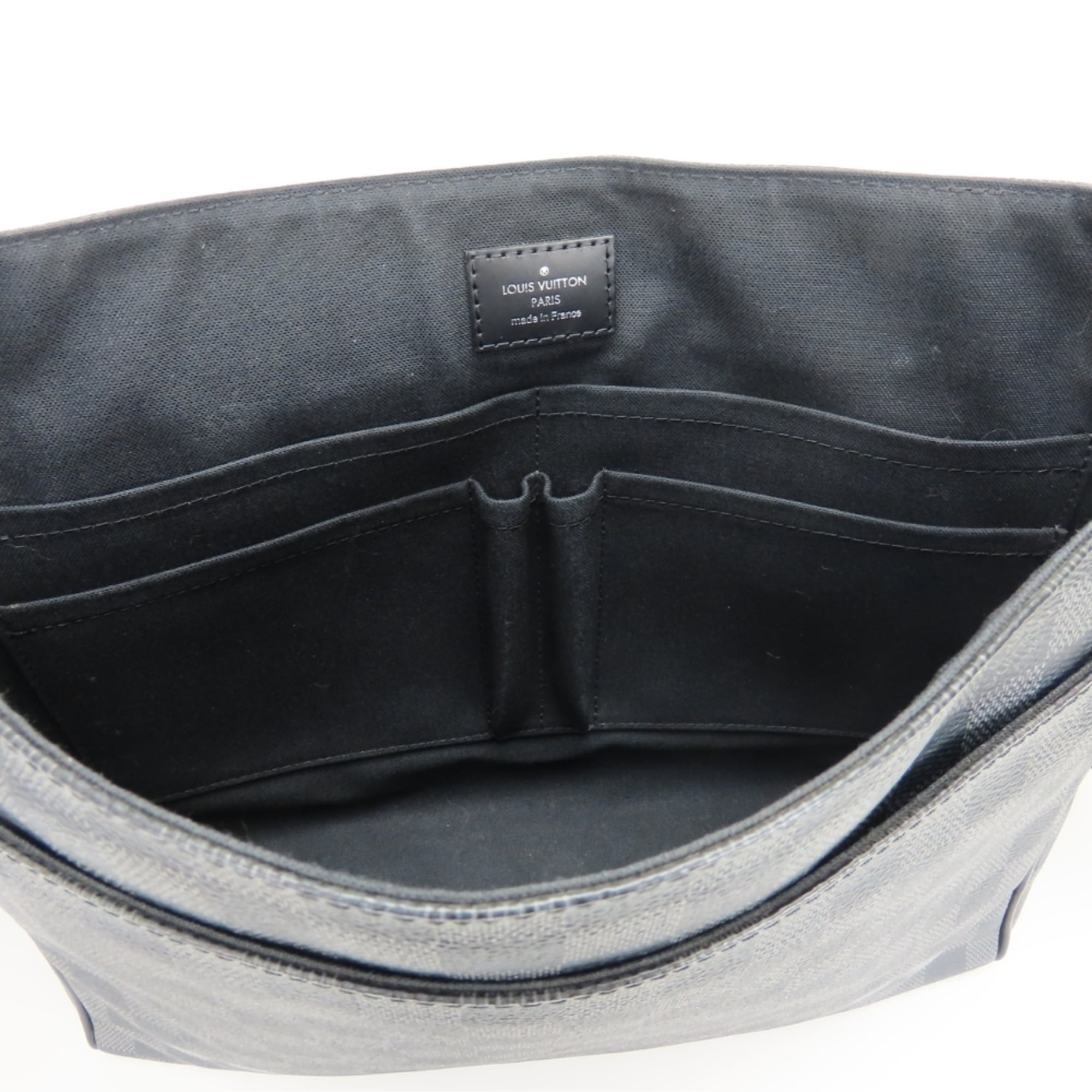 Louis Vuitton Black Gray Damier Graphite Shoulder Bag (Pre-Owned)