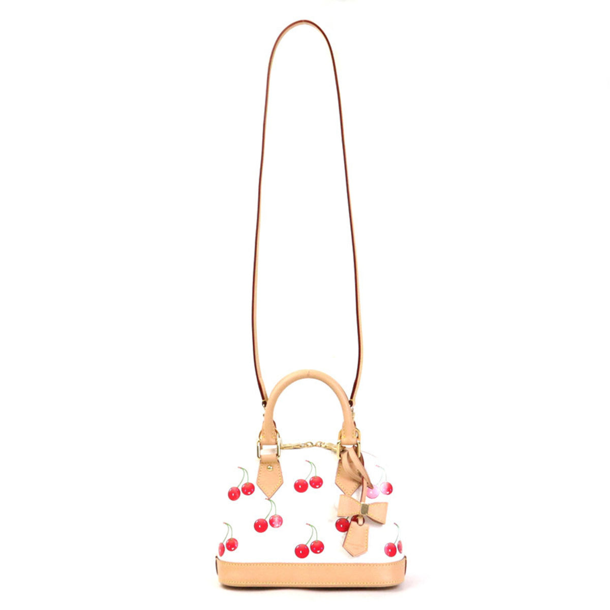 Louis Vuitton Monogram Cherry White Handbag Shoulder Bag (Pre-Owned)