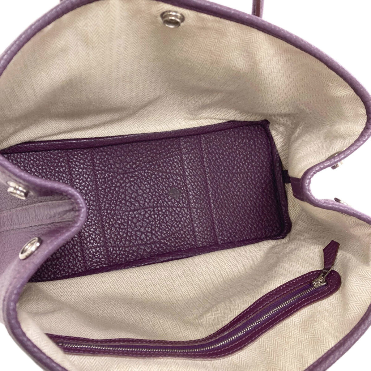 Hermes Purple Negonda Leather Handbag (Pre-Owned)