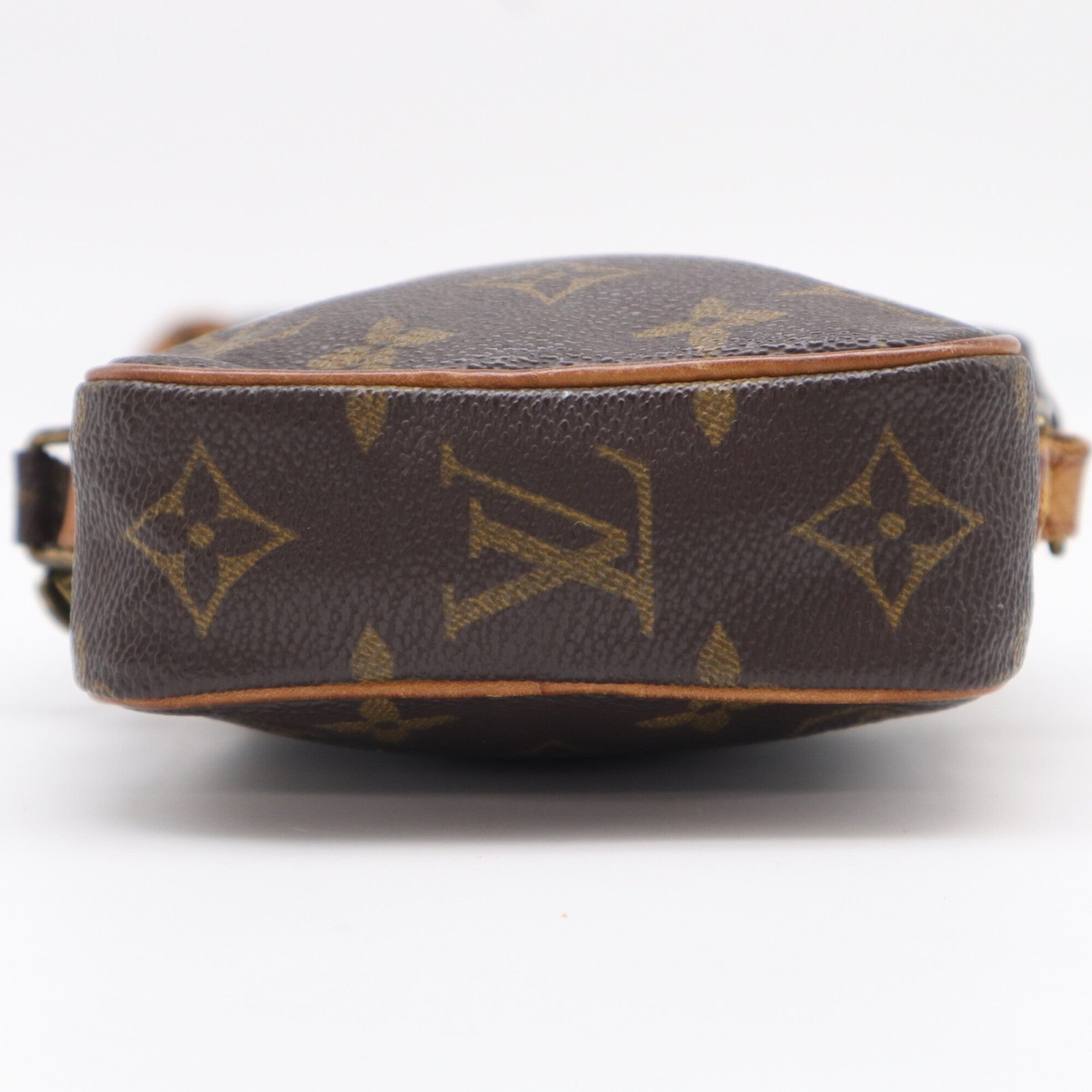 Louis Vuitton Monogram Beige Brown Coated Canvas Leather Shoulder Bag (Pre-Owned)