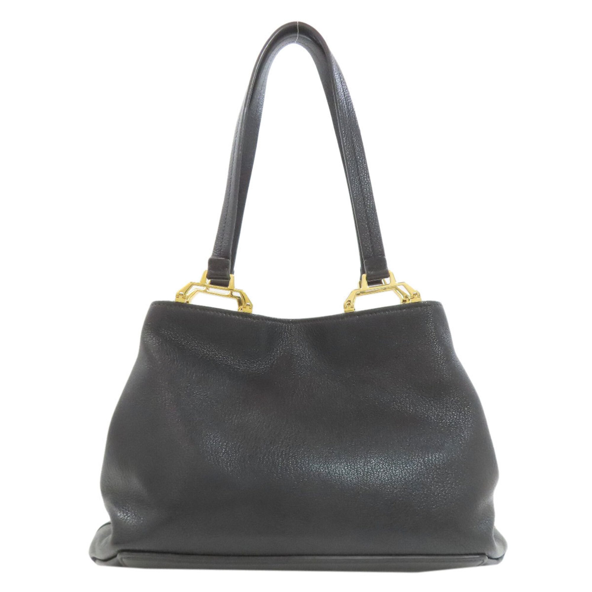 Miu Miu Black Leather Tote Bag (Pre-Owned)