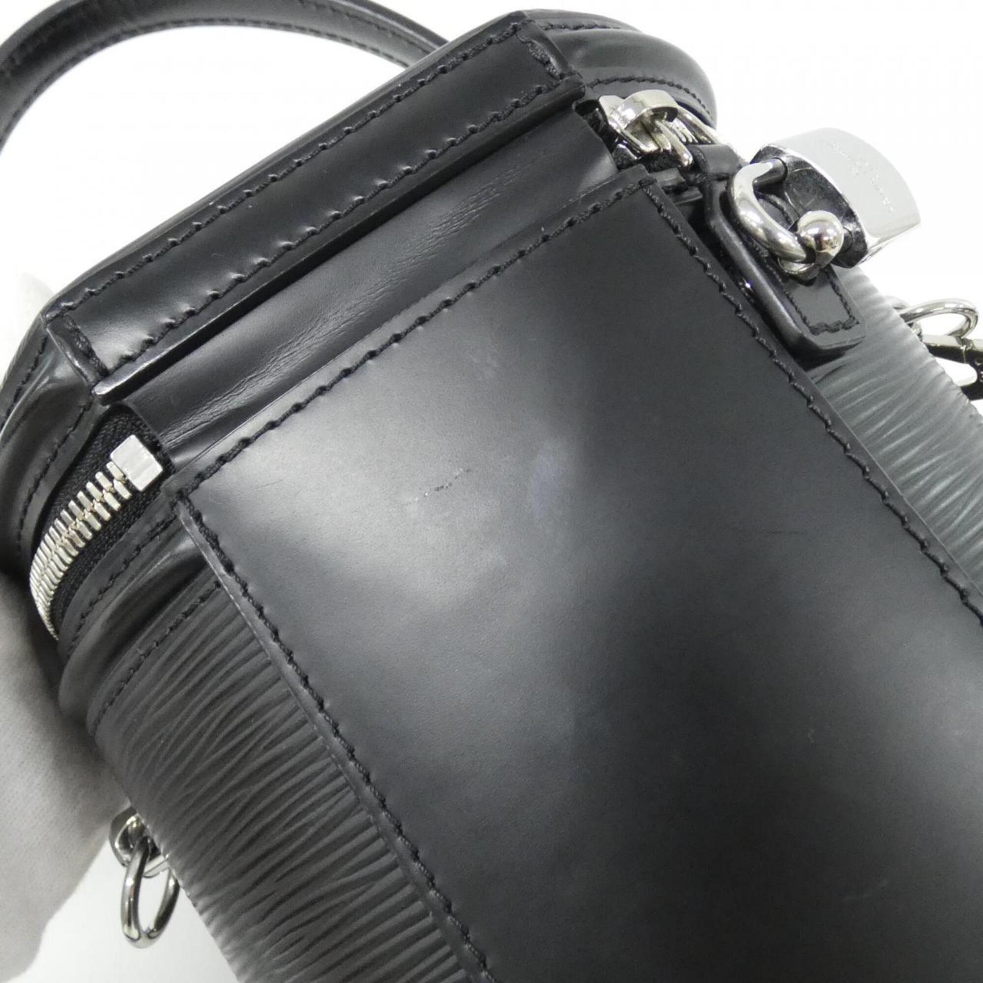Louis Vuitton Black Leather Handbag (Pre-Owned)