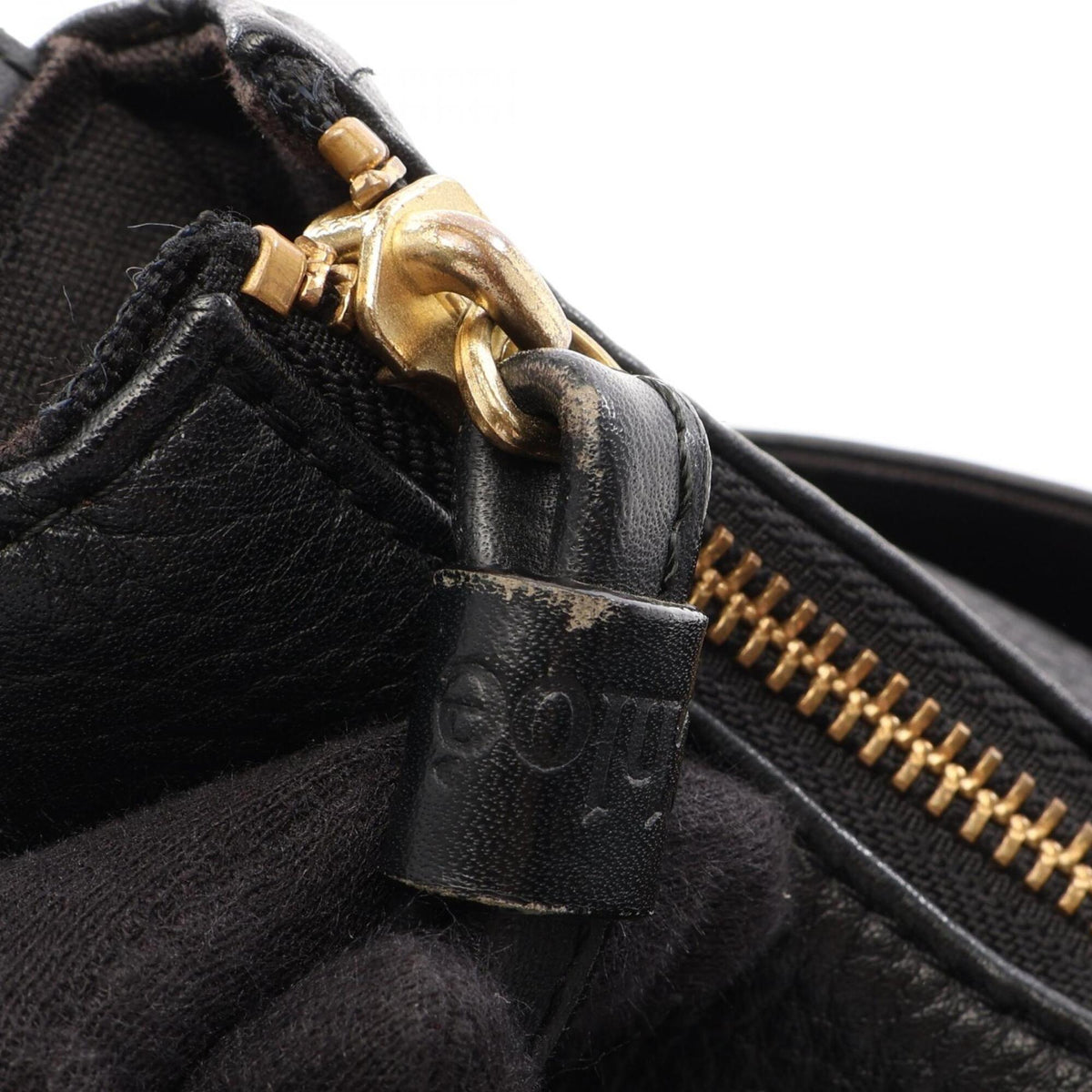 Chloé Black Leather Handbag Shoulder Bag (Pre-Owned)