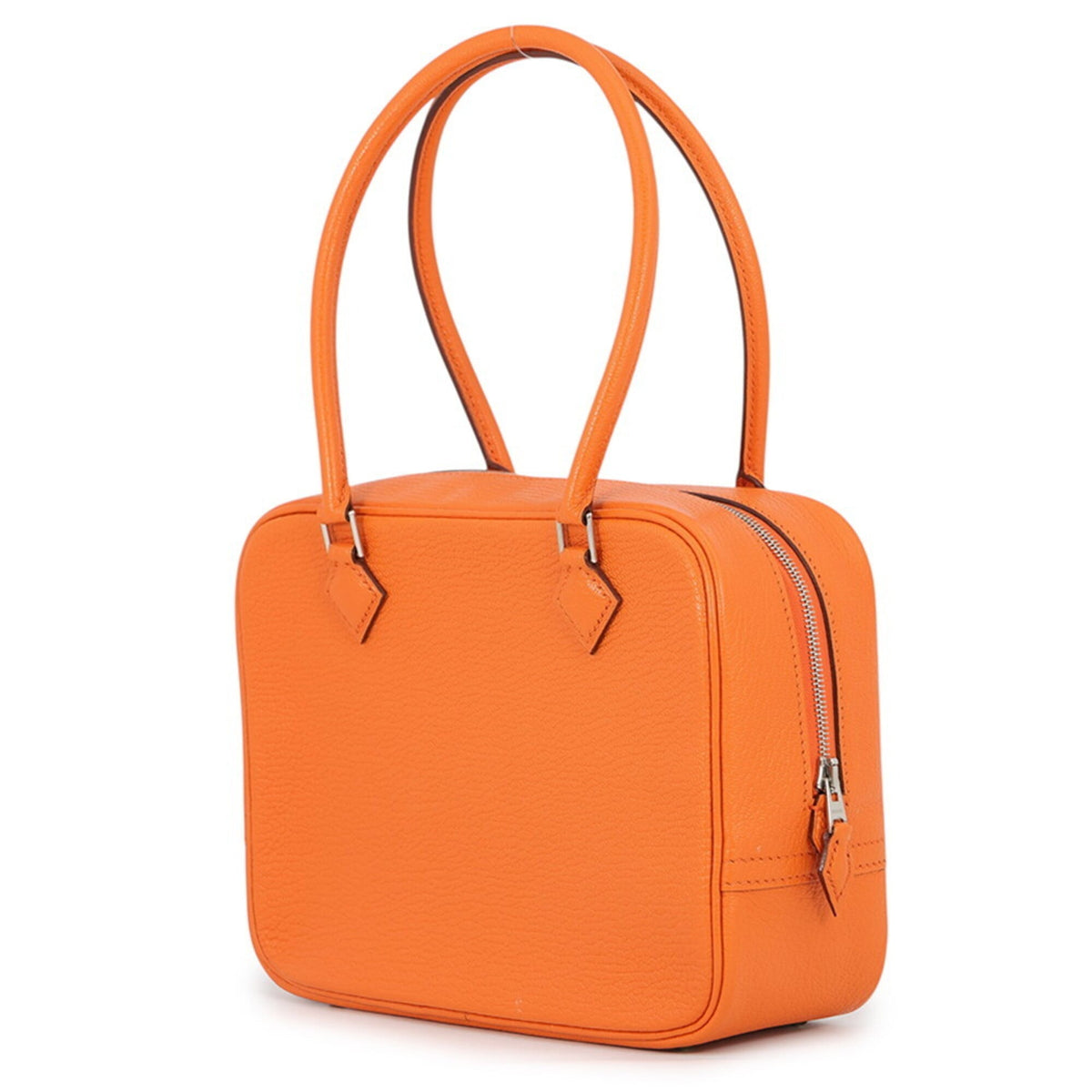 Hermes Plume Orange Chevre Leather Handbag (Pre-Owned)
