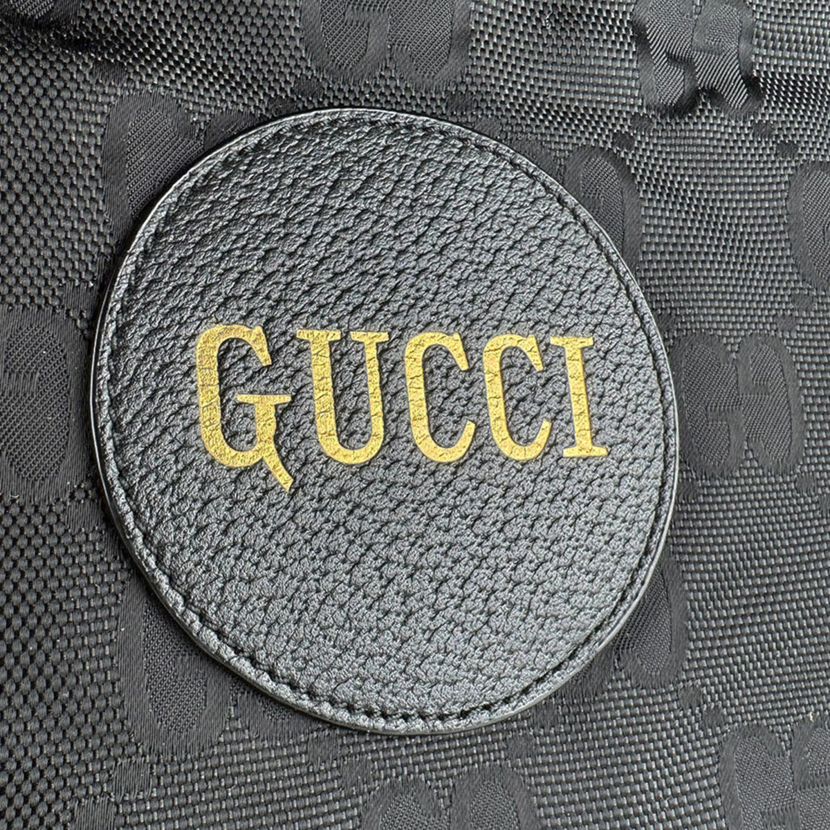 Gucci Black Nylon Leather Handbag Shoulder Bag (Pre-Owned)