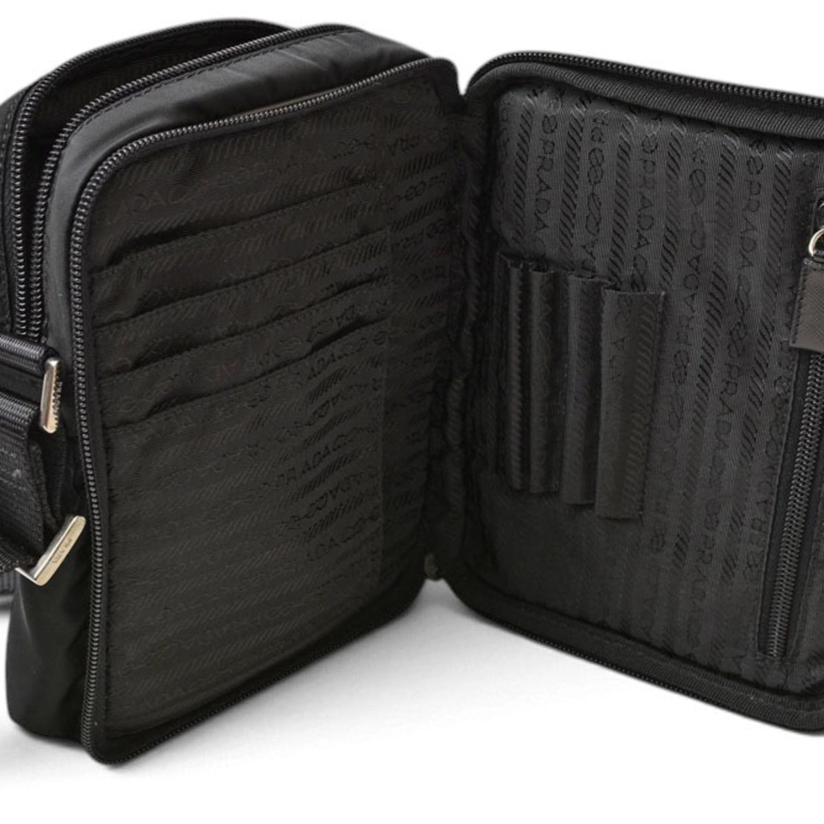 Prada Black Nylon Crossbody Bag Shoulder Bag (Pre-Owned)