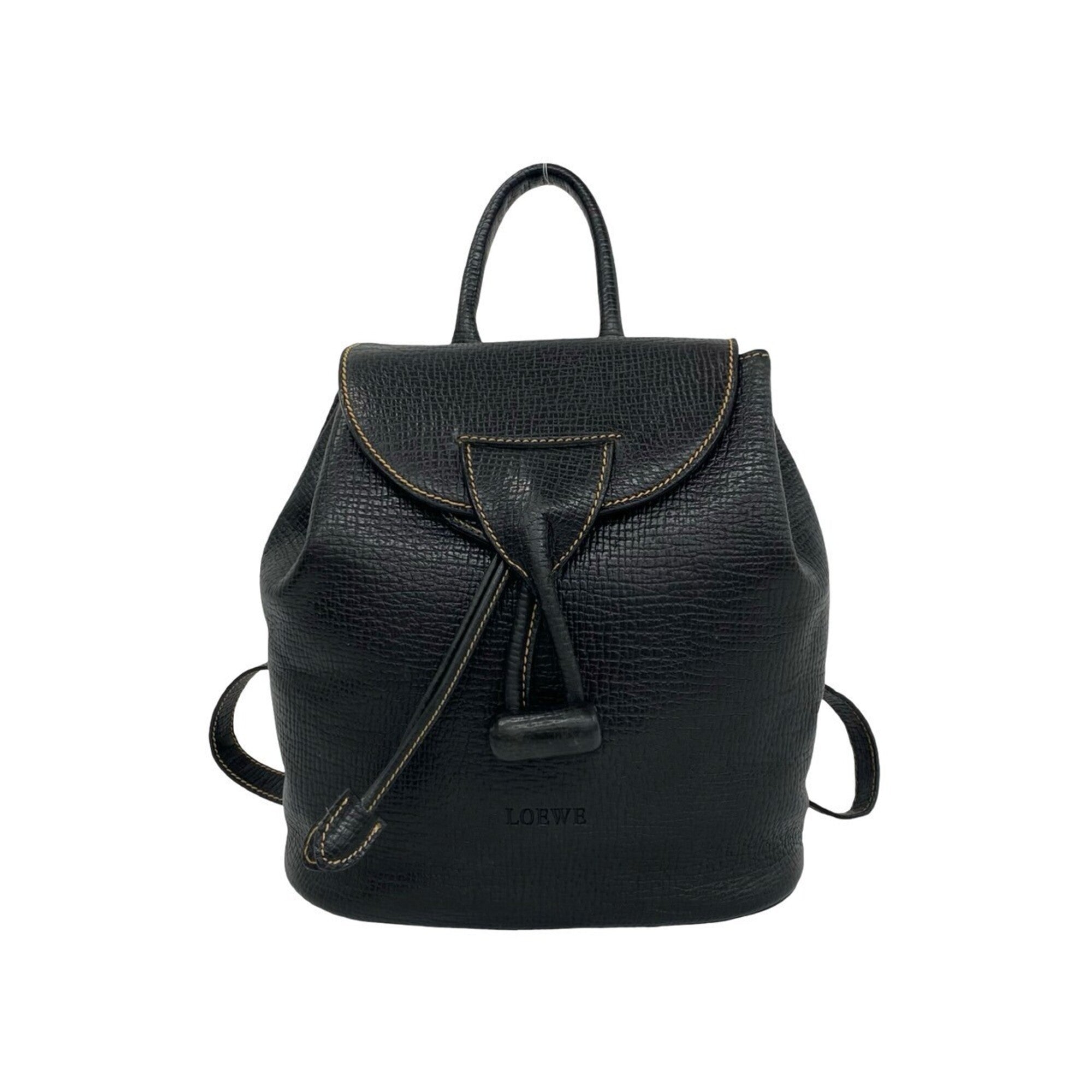 Loewe Black Leather Backpack (Pre-Owned)