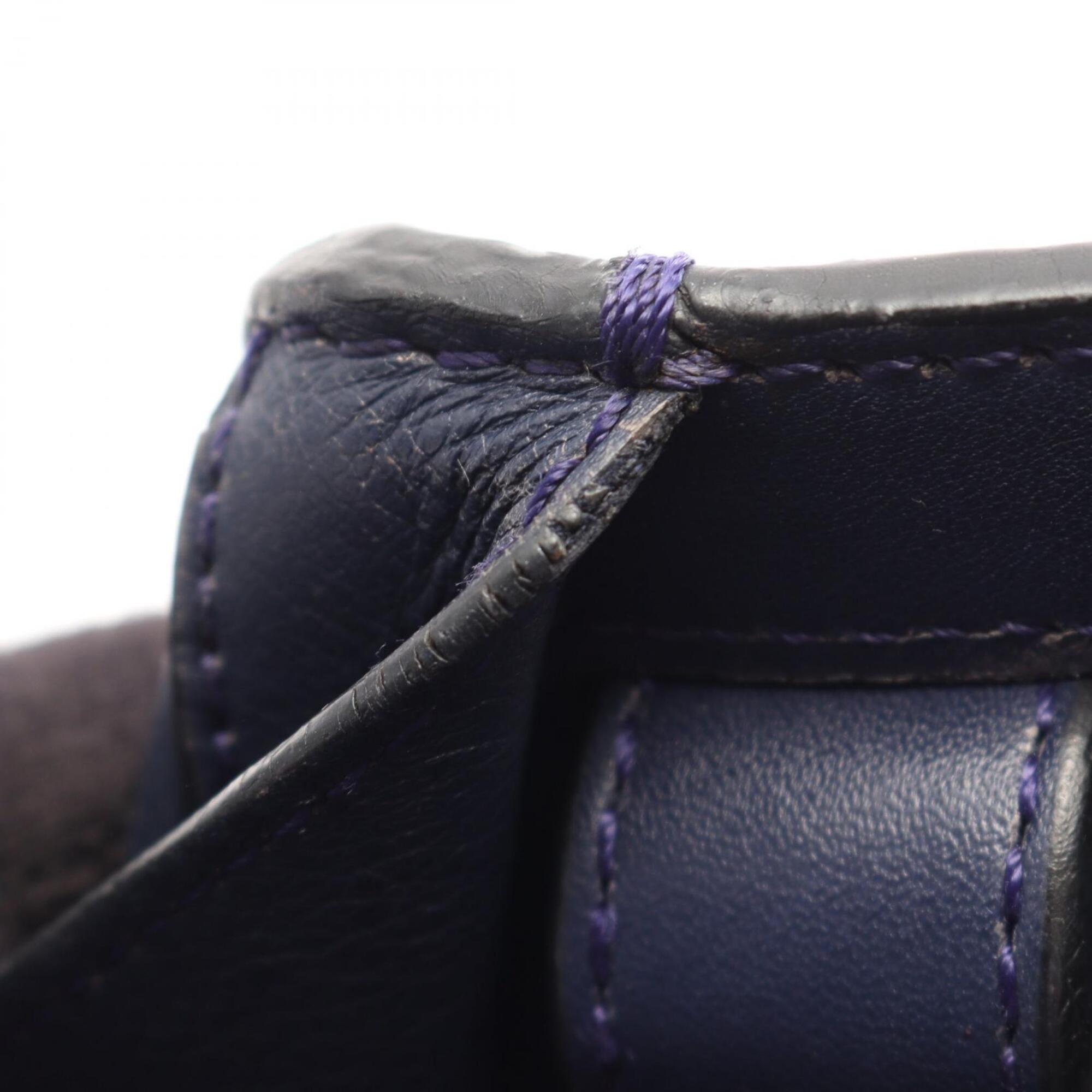 Loewe Navy Leather Handbag (Pre-Owned)