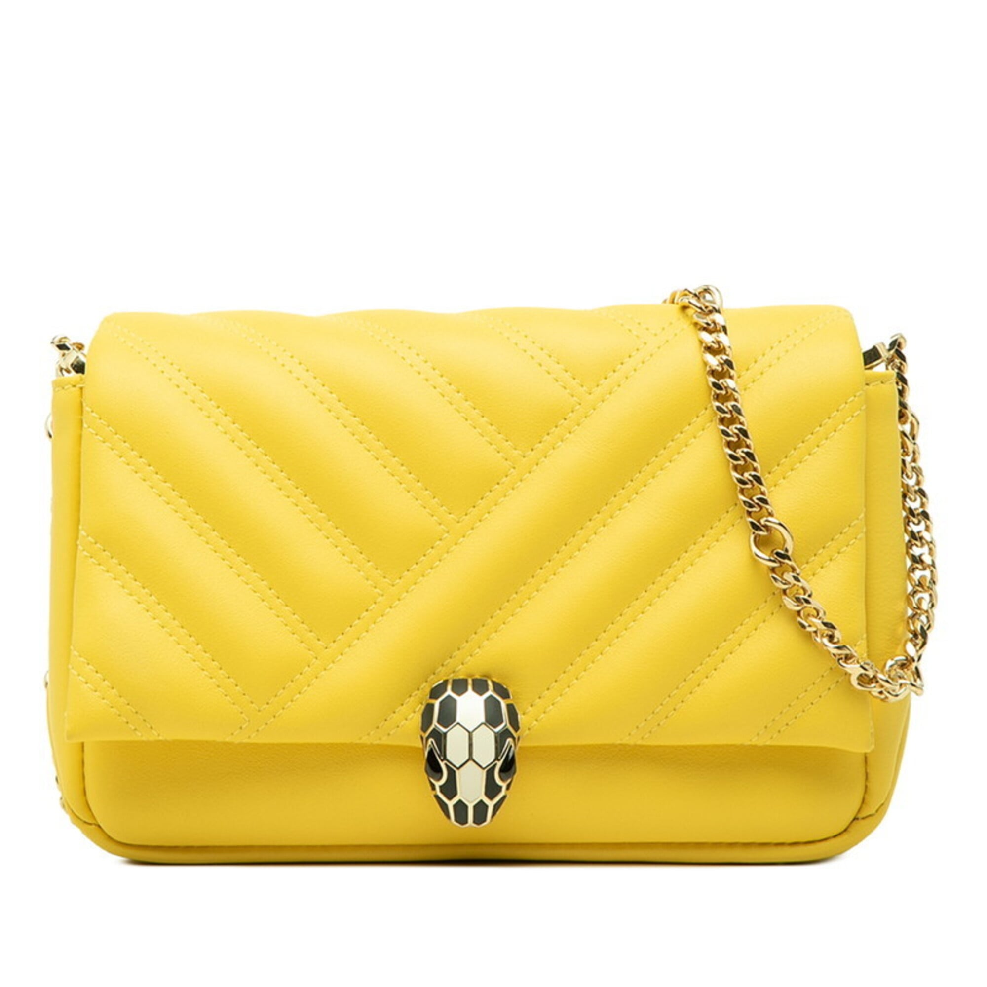 Bvlgari Yellow Leather Shoulder Bag (Pre-Owned)