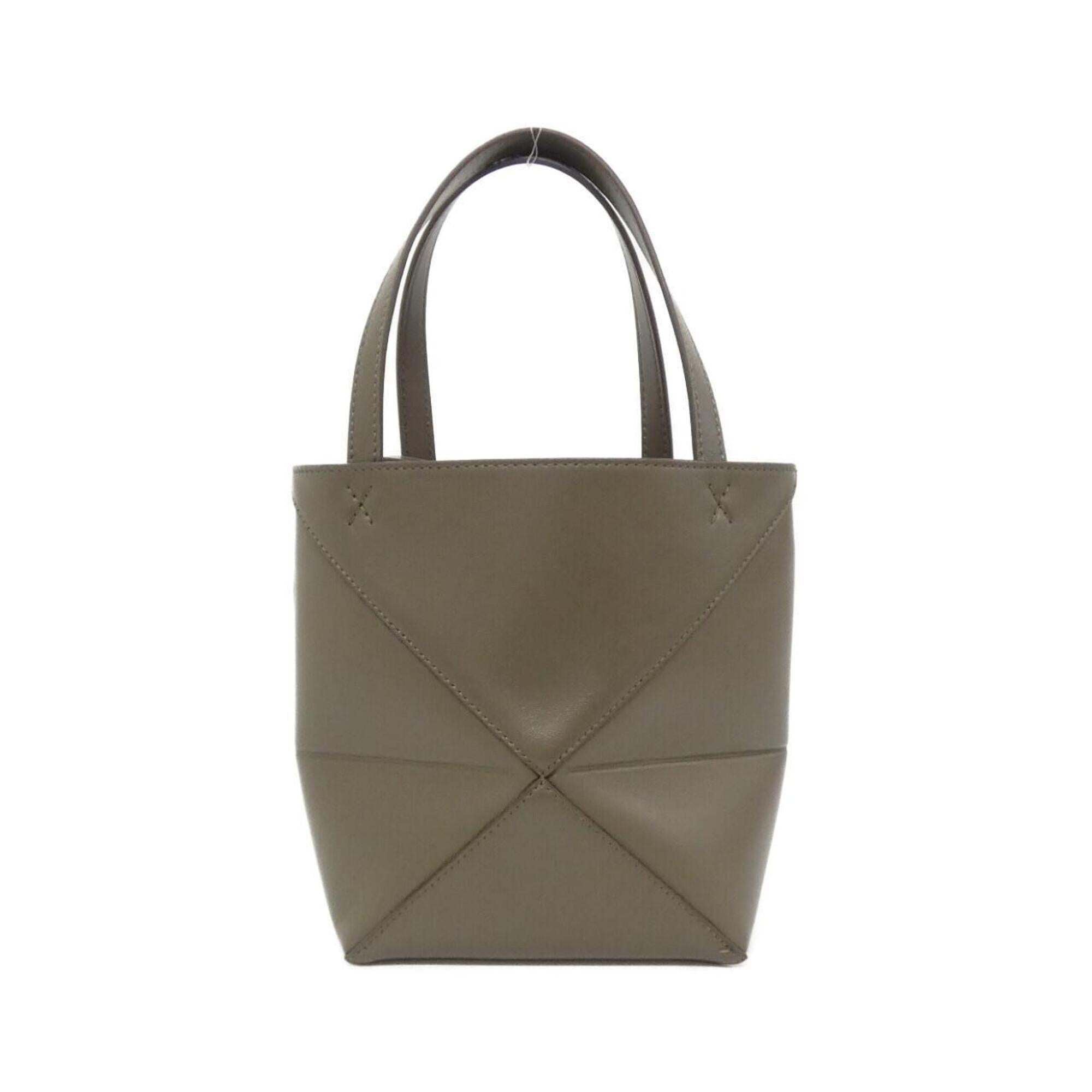 Loewe Puzzle Dark Khaki Leather Handbag (Pre-Owned)