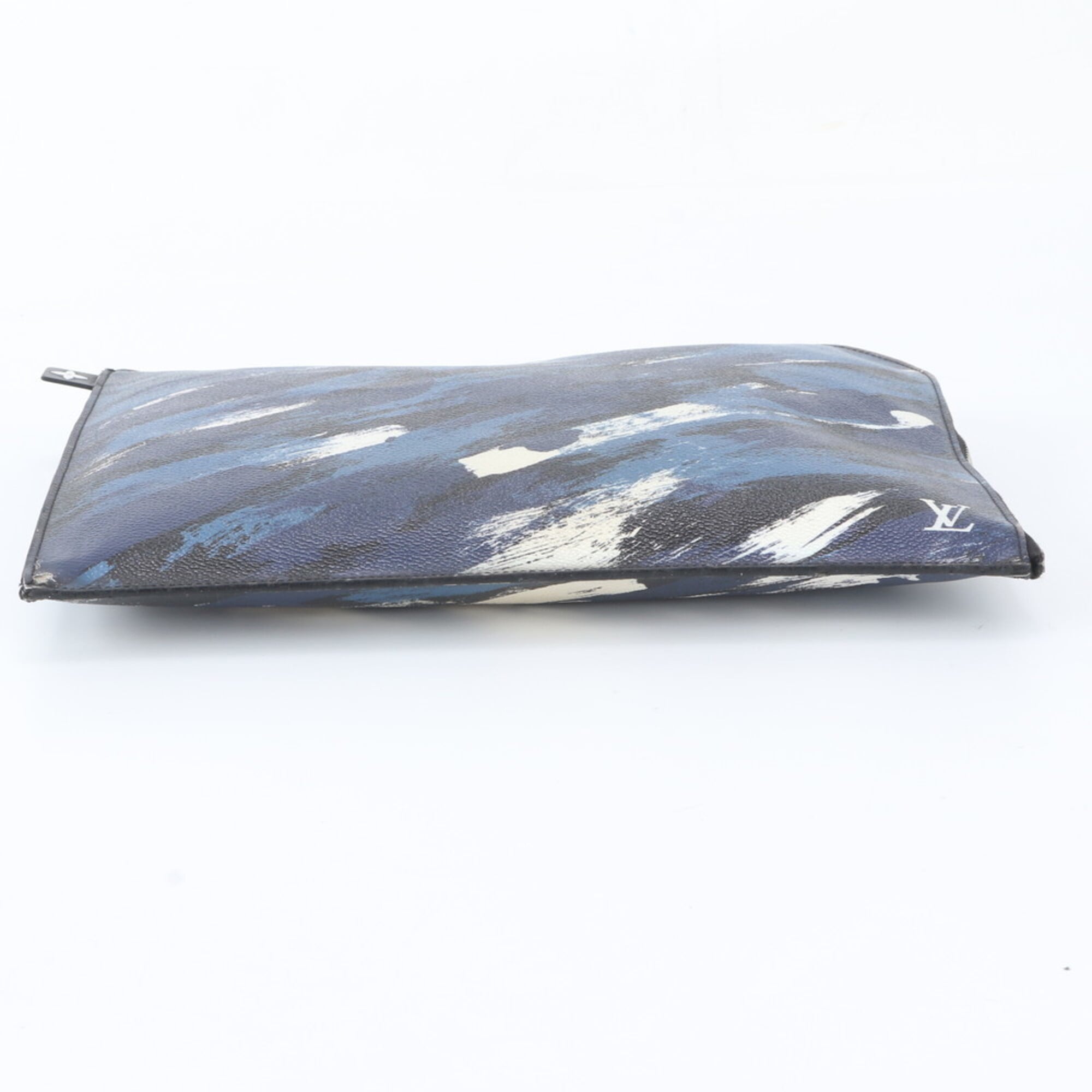 Louis Vuitton Navy Leather Pochette (Pre-Owned)