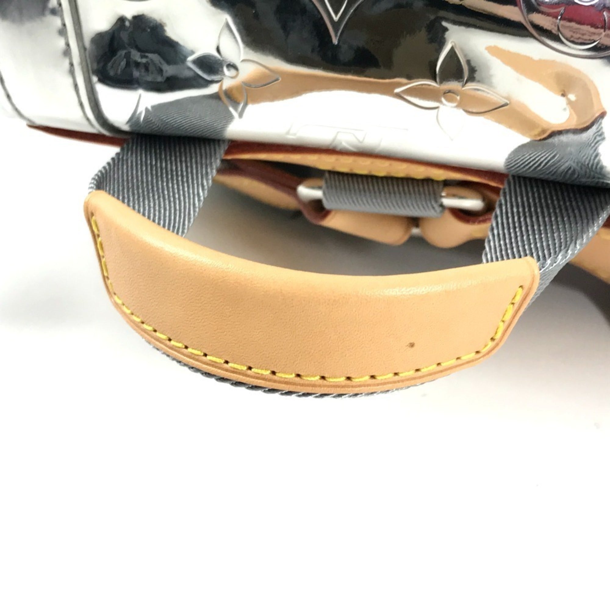 Louis Vuitton Silver Leather Backpack (Pre-Owned)