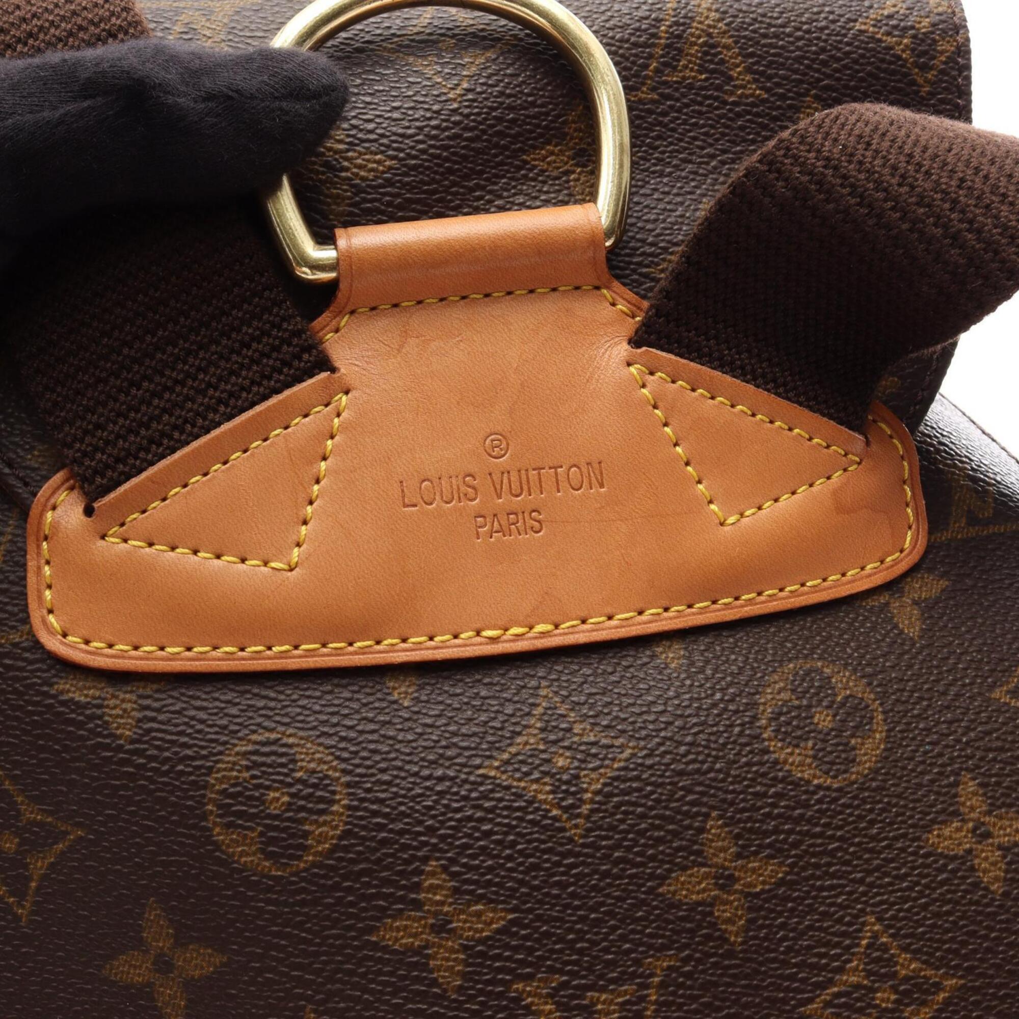 Louis Vuitton Brown Pvc Leather Backpack Handbag (Pre-Owned)