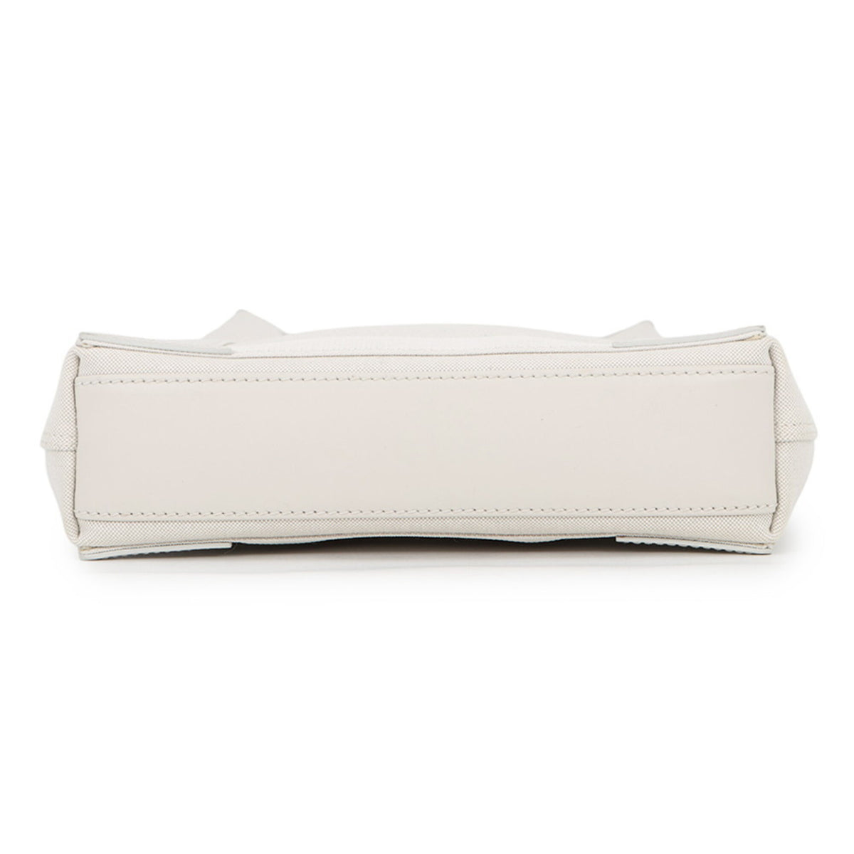 Balenciaga White Canvas Leather Handbag Pouch (Pre-Owned)