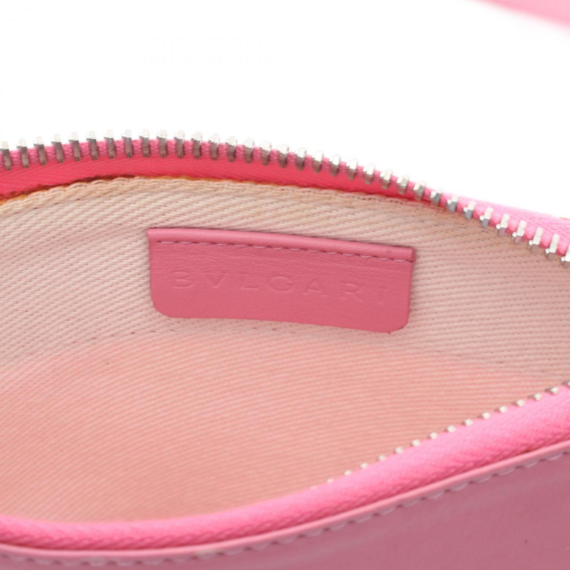 Bvlgari Pink Canvas Leather Shoulder Bag (Pre-Owned)