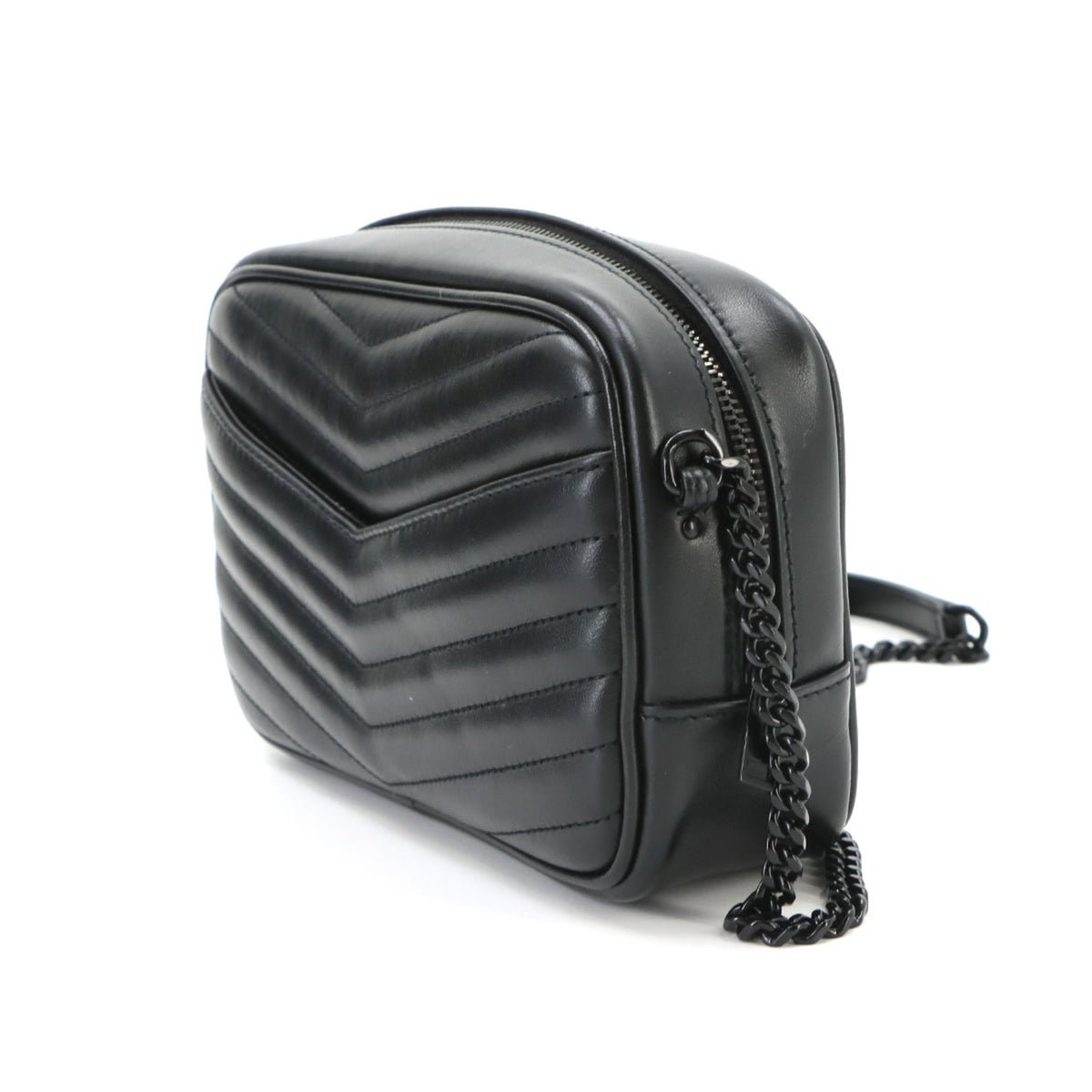 Saint Laurent Black Leather Shoulder Bag (Pre-Owned)