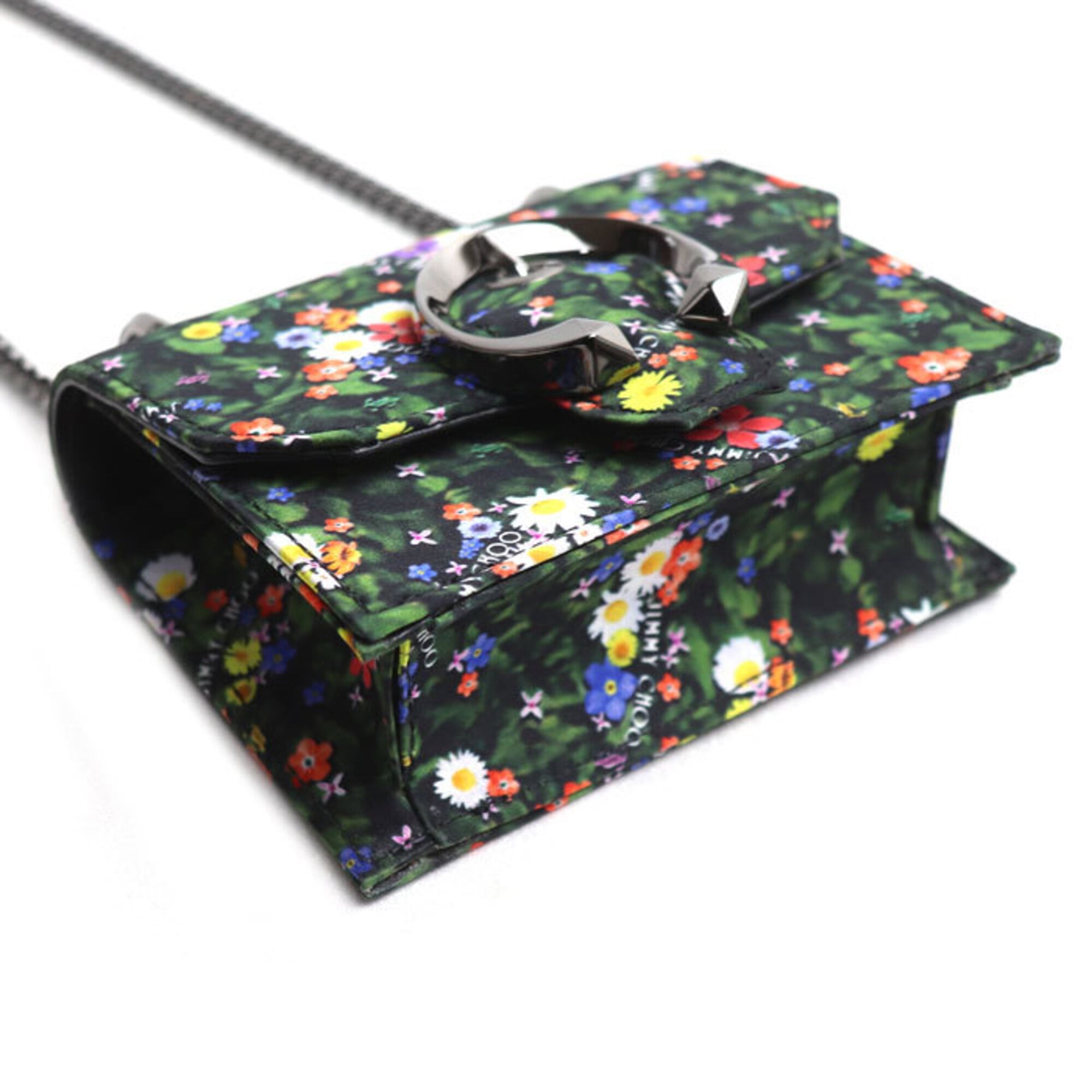 Jimmy Choo Multi-Color Satin Shoulder Bag (Pre-Owned)