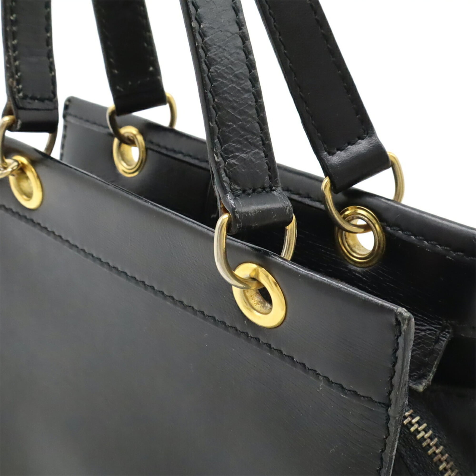 Celine Black Leather Handbag Shoulder Bag (Pre-Owned)