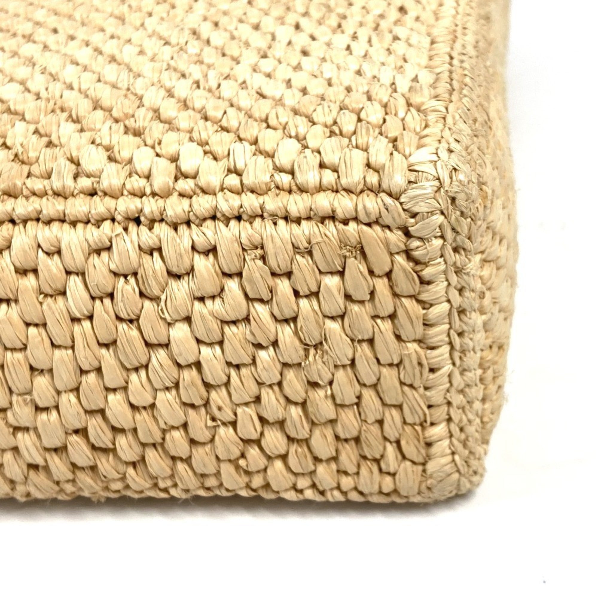 Loewe Beige Brown Raffia Handbag Shoulder Bag Tote Bag (Pre-Owned)