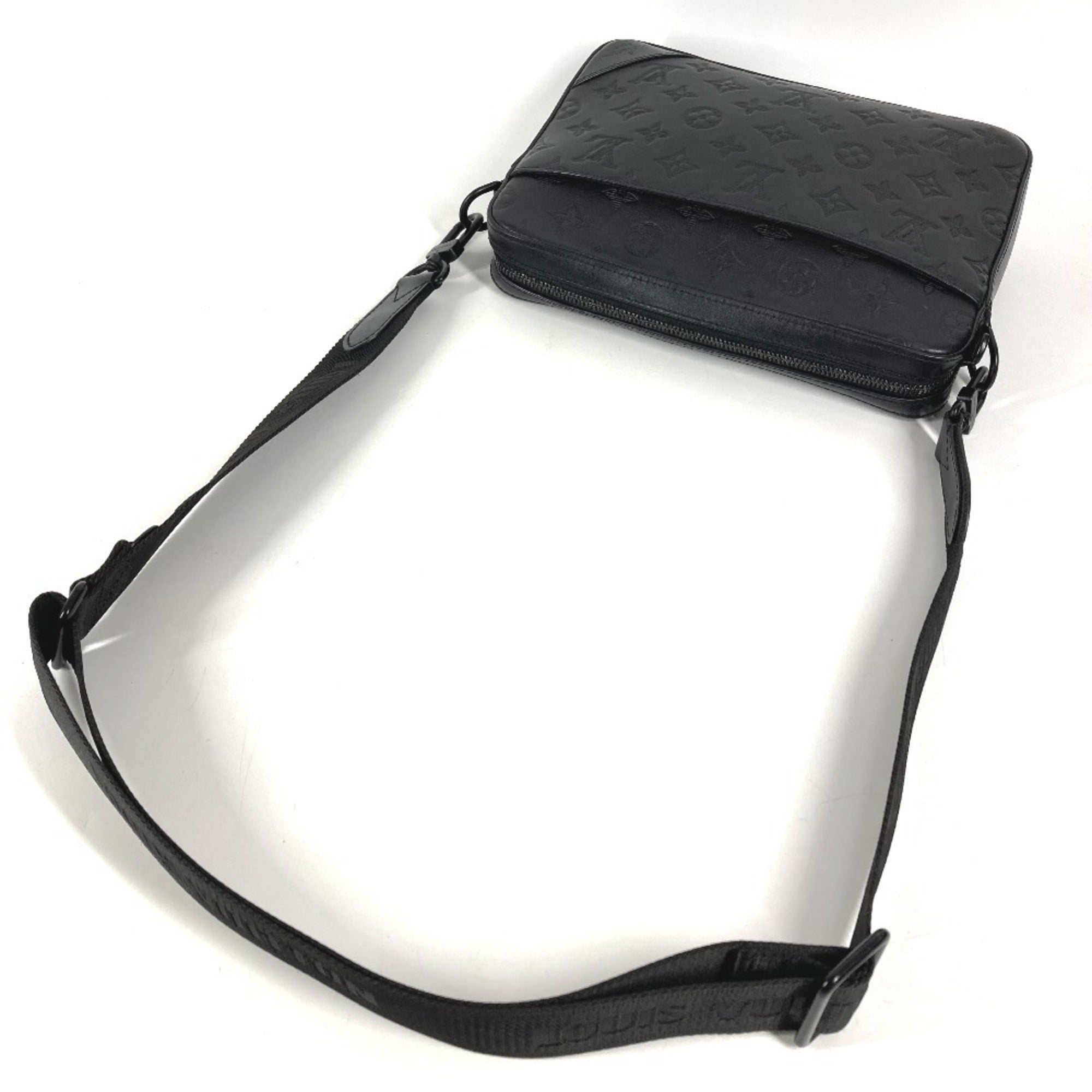 Louis Vuitton Monogram Shadow Black Monogram Shadow Shoulder Bag (Pre-Owned)