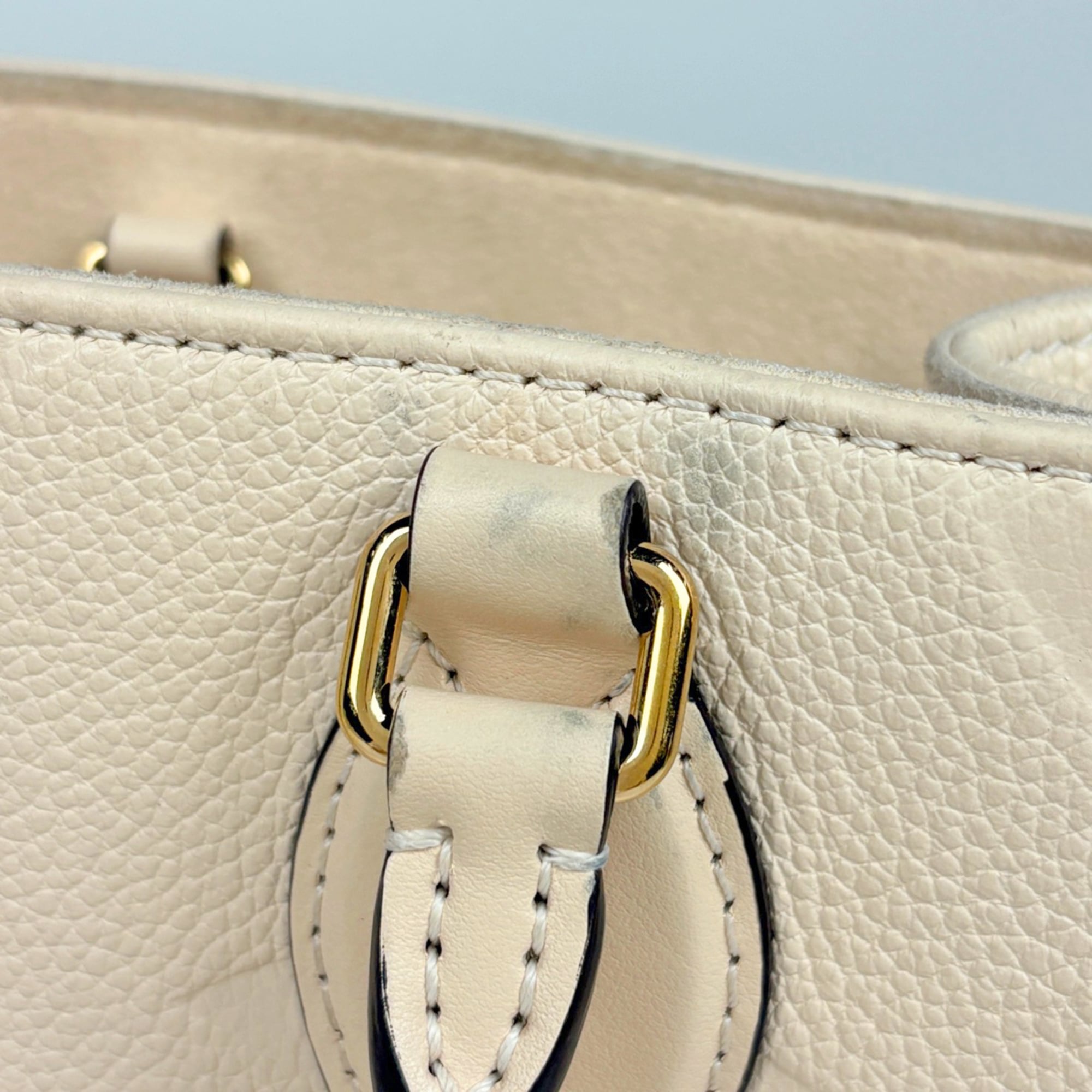 Louis Vuitton Cream Monogram Empreinte Handbag (Pre-Owned)
