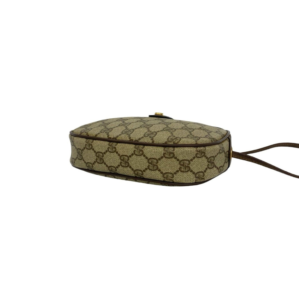 Gucci Brown Green Red Color Leather Pvc Pochette Shoulder Bag (Pre-Owned)