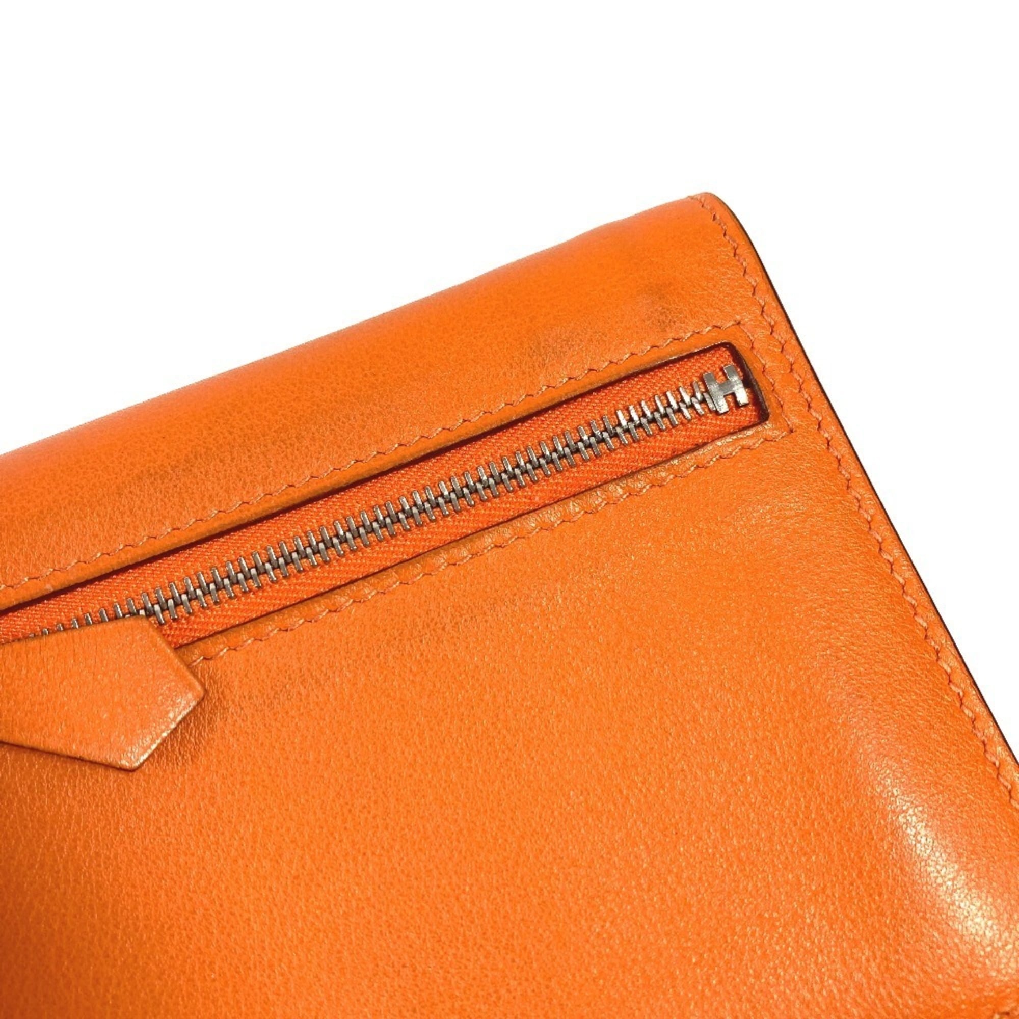 Hermes Orange Swift Leather Wallet (Bi-Fold) (Pre-Owned)