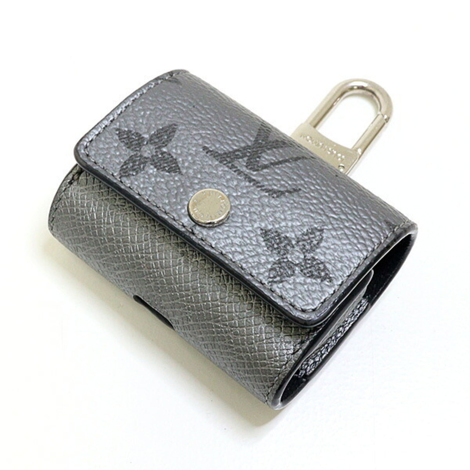 Louis Vuitton Gray Gunmetal Taigarama Pouch (Pre-Owned)
