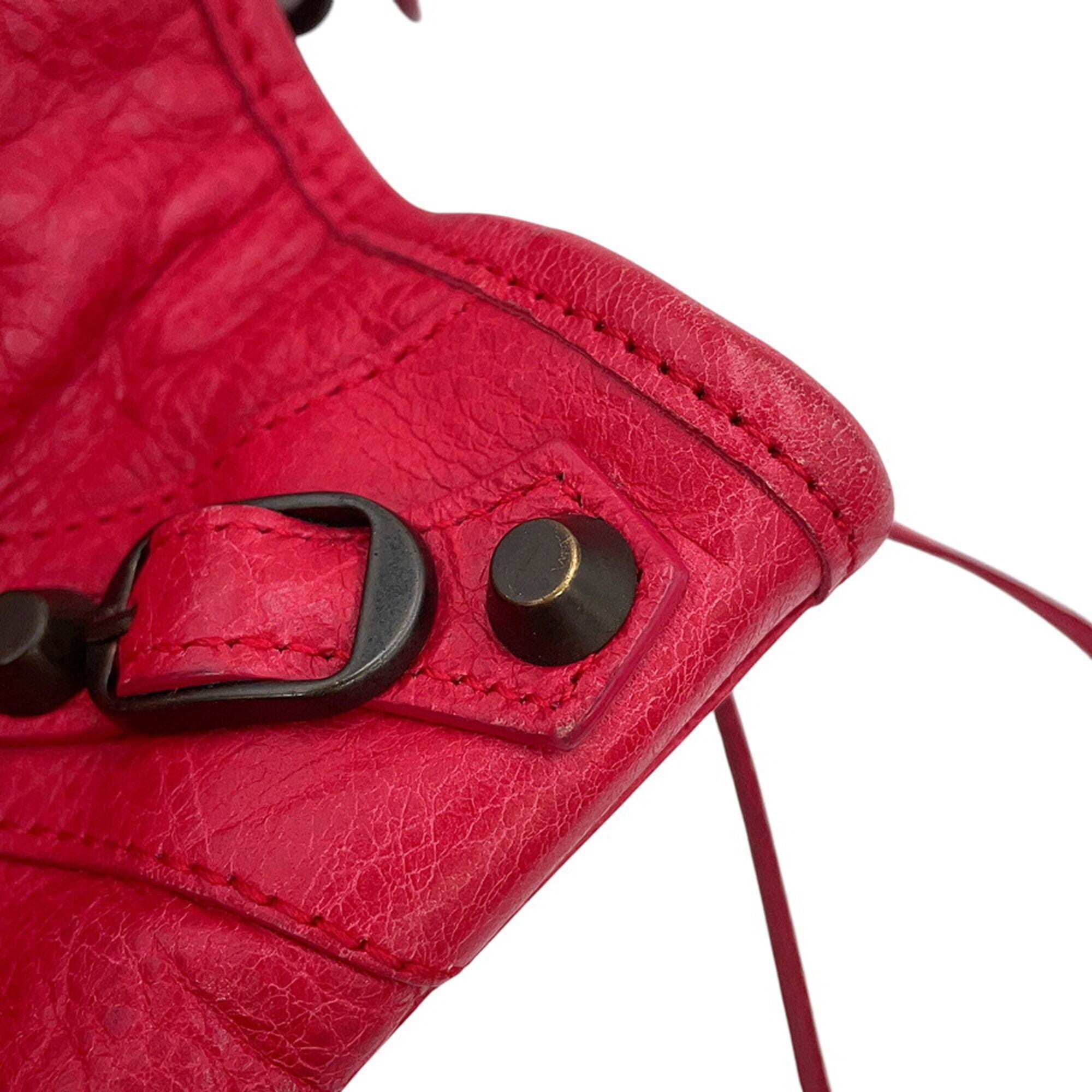 Balenciaga Bronze Red Color Leather Handbag (Pre-Owned)